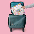 Load image into Gallery viewer, We R Makers Crafter's 360 Degree Rolling Mint Craft Storage Bag
