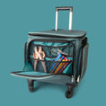 Load image into Gallery viewer, We R Makers Crafter's 360 Degree Rolling Mint Craft Storage Bag
