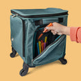 Load image into Gallery viewer, We R Makers Crafter's 360 Degree Rolling Mint Craft Storage Bag
