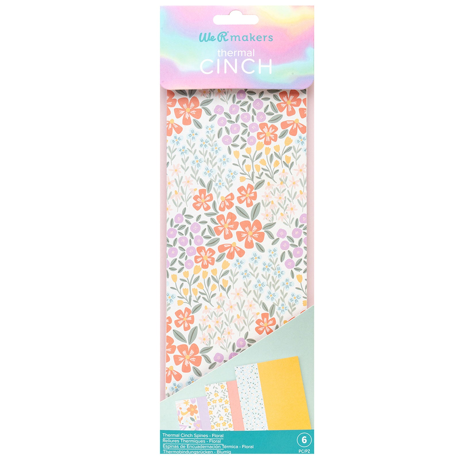 Front of packaging for We R Makers Thermal Cinch Floral Spines - 6 Pack