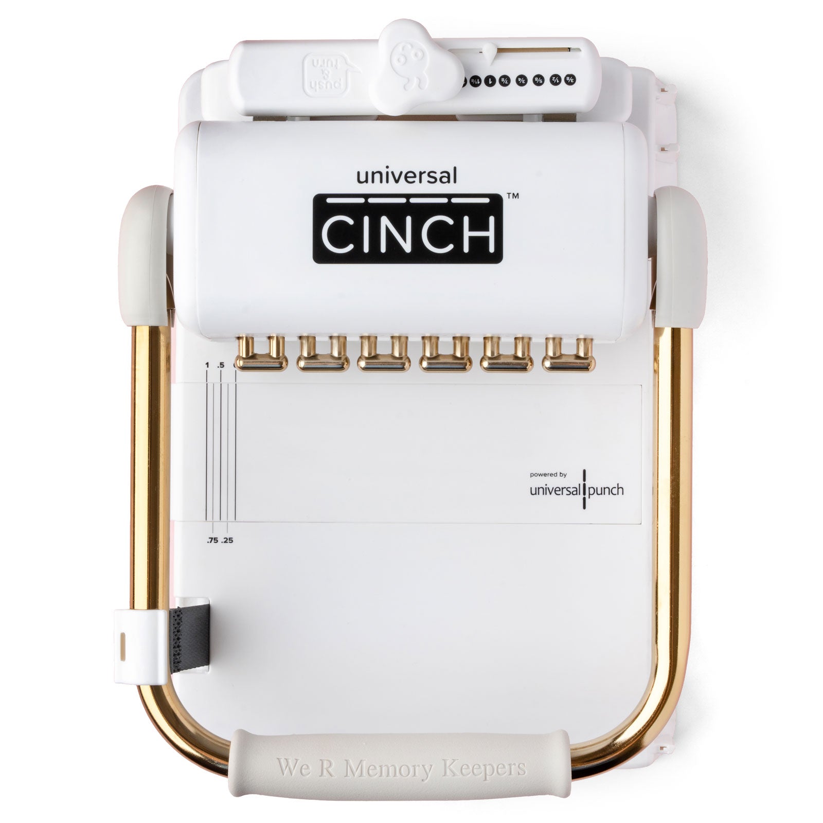 Front view of We R Makers Universal Cinch Book Binding Machine