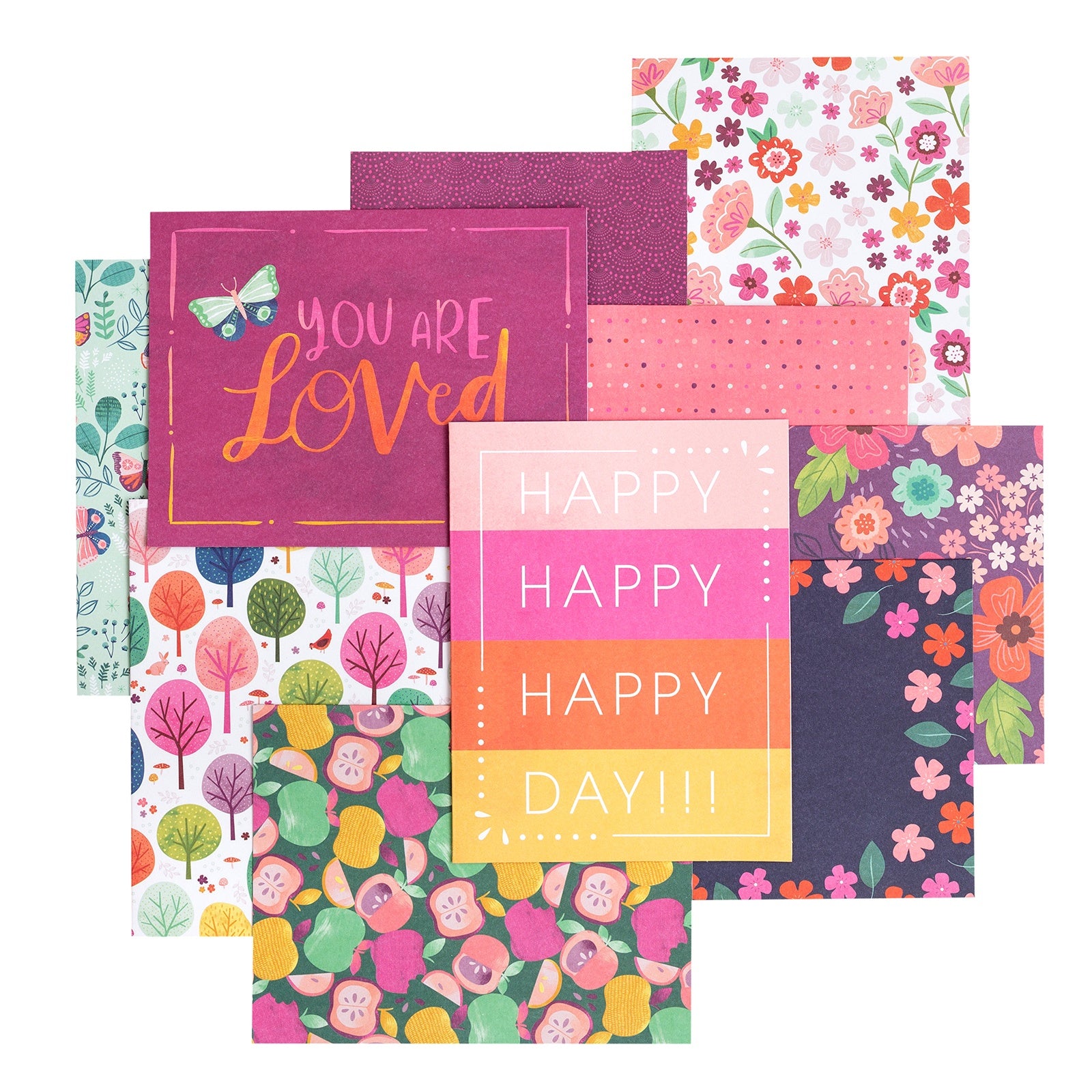 Pink Paislee A2 Cards with Envelopes - Paige Evans Truly Grateful, 40 pack