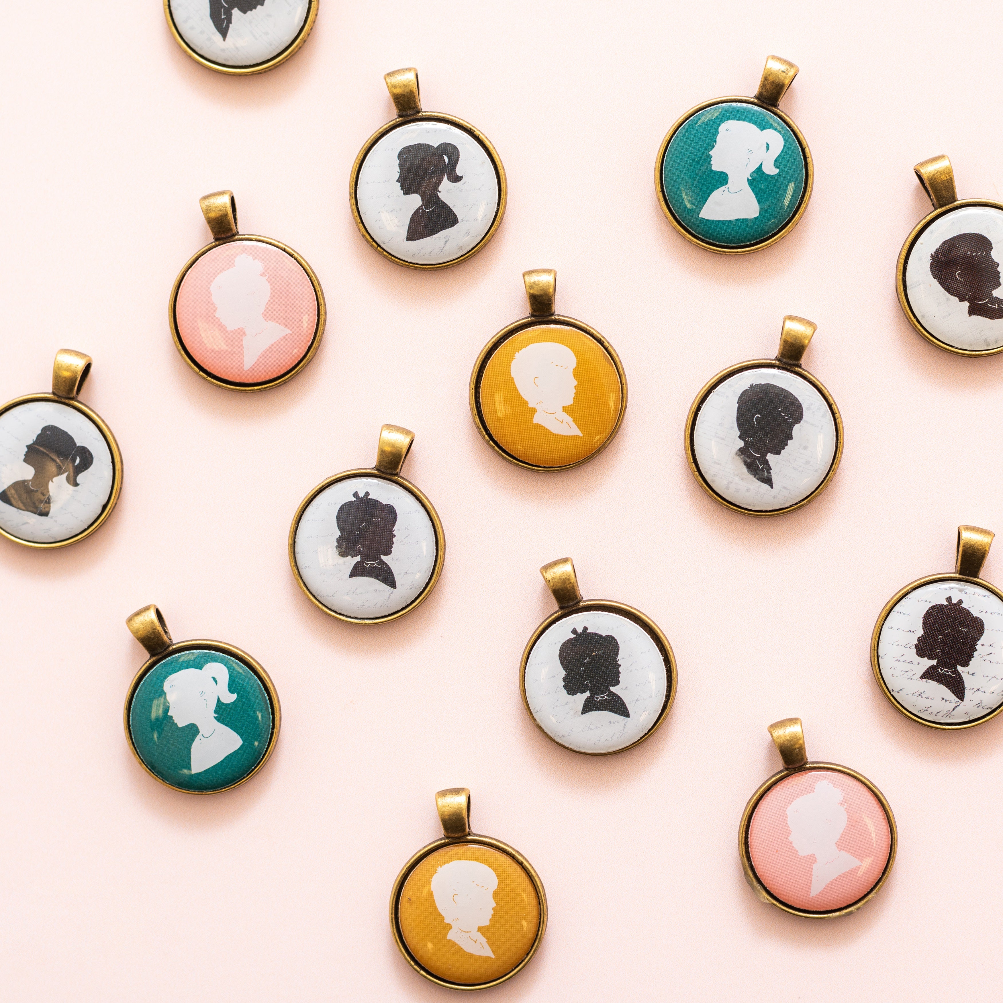 Maggie Holmes Heritage Charm Embellishments, Epoxy & Metal, 6 Pack