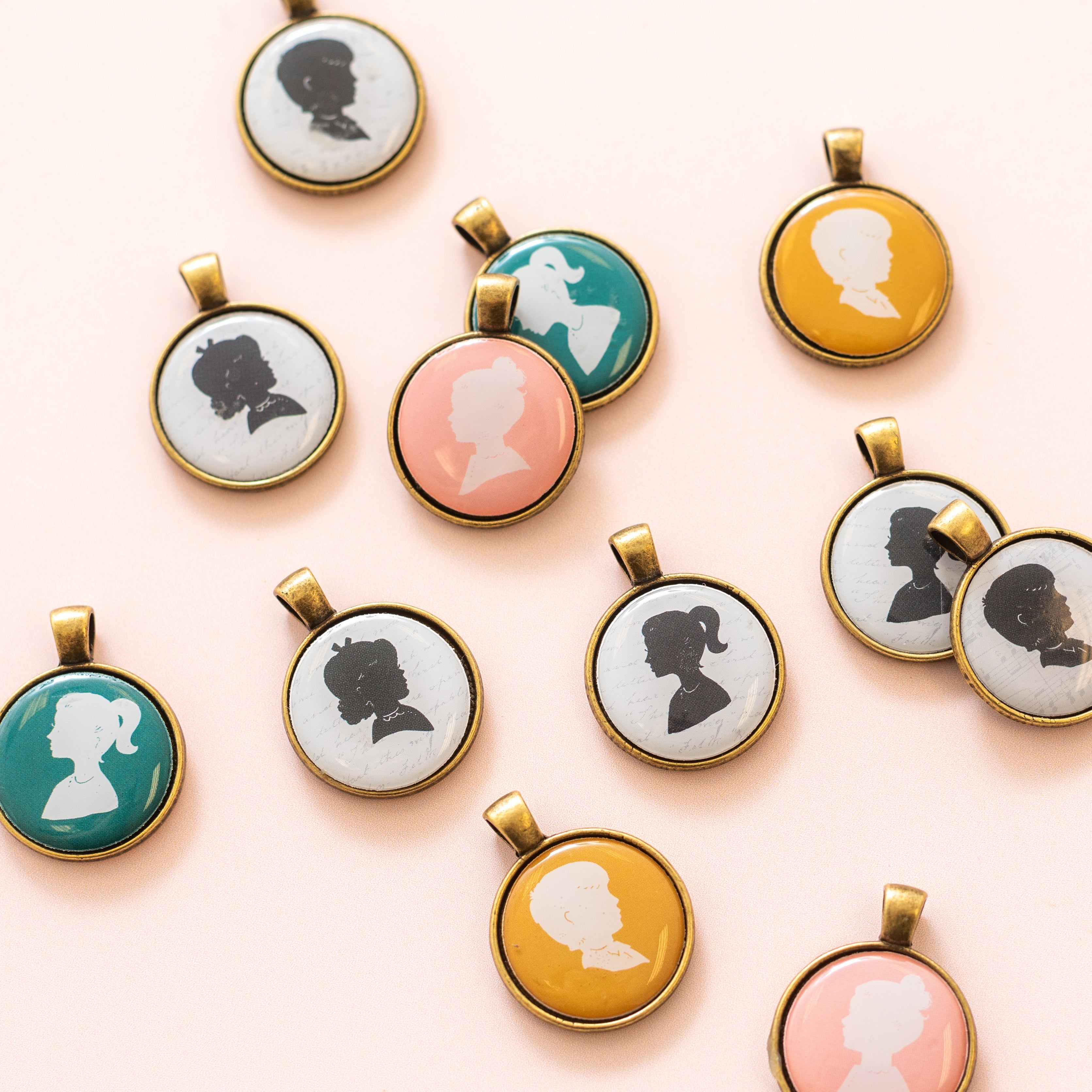 Maggie Holmes Heritage Charm Embellishments, Epoxy & Metal, 6 Pack