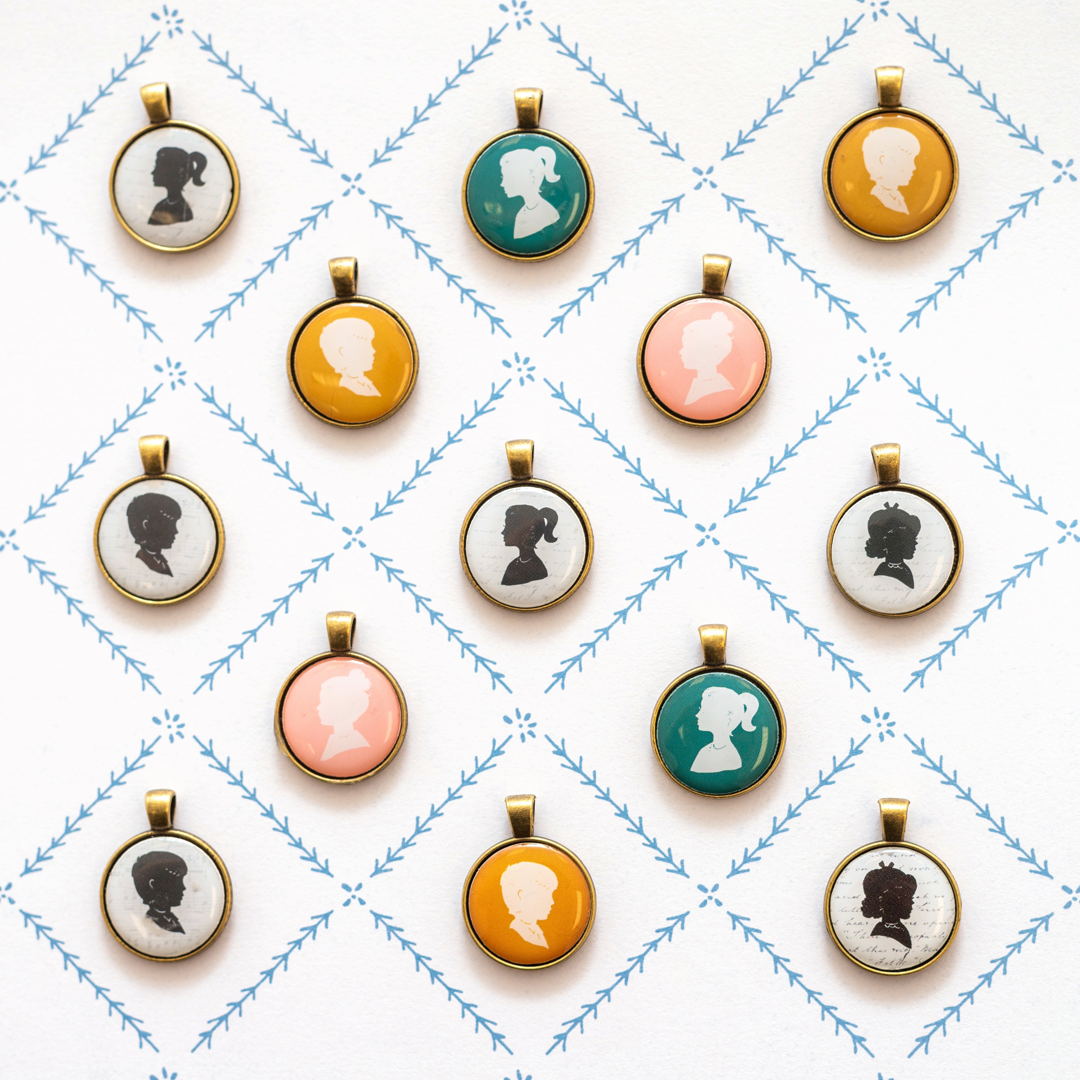 Maggie Holmes Heritage Charm Embellishments, Epoxy & Metal, 6 Pack