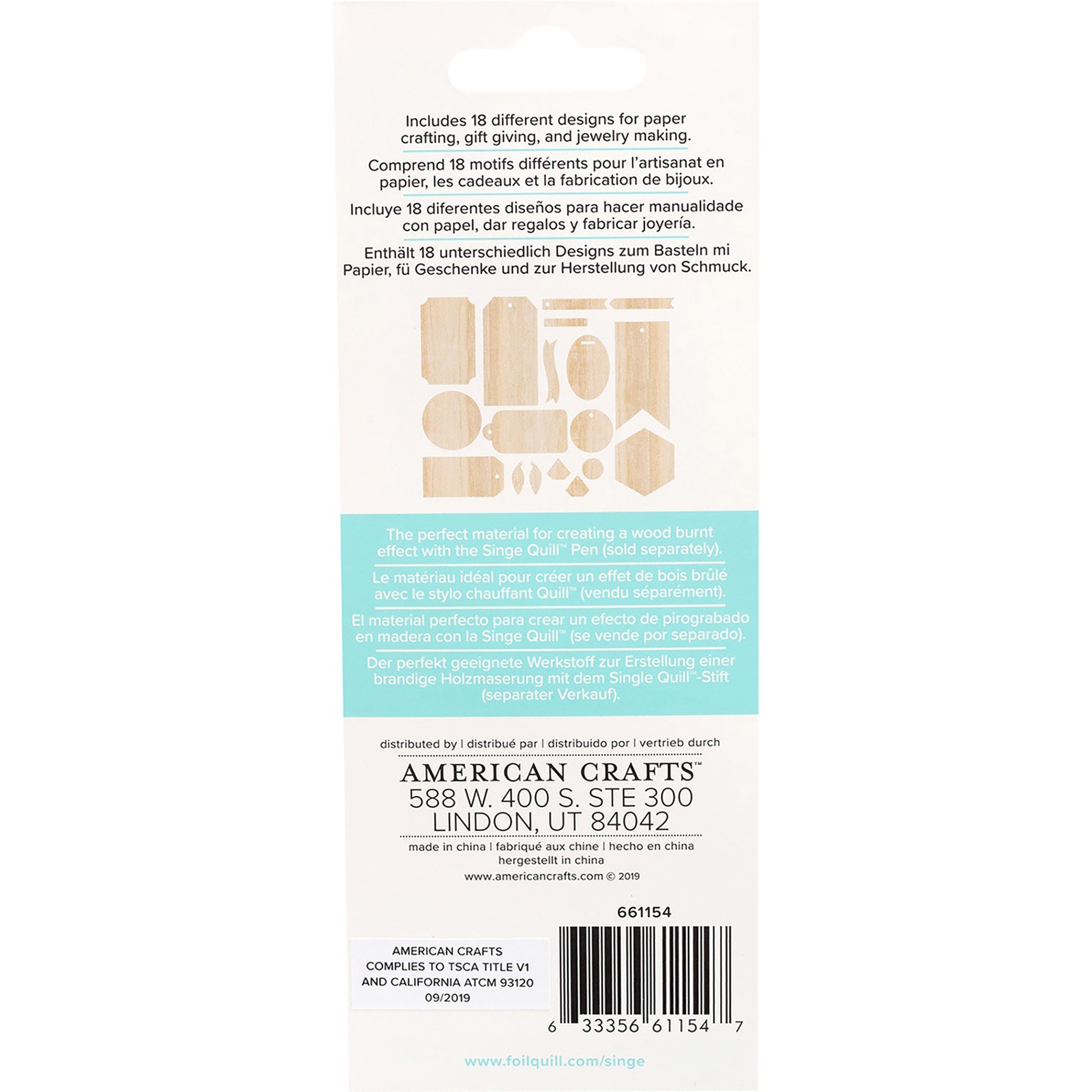 We R Makers Singe Quill Veneer Ephemera, 18 pack