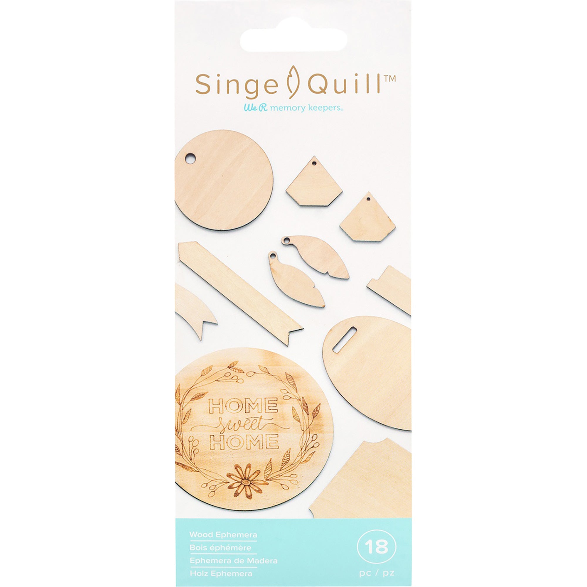 We R Makers Singe Quill Veneer Ephemera, 18 pack