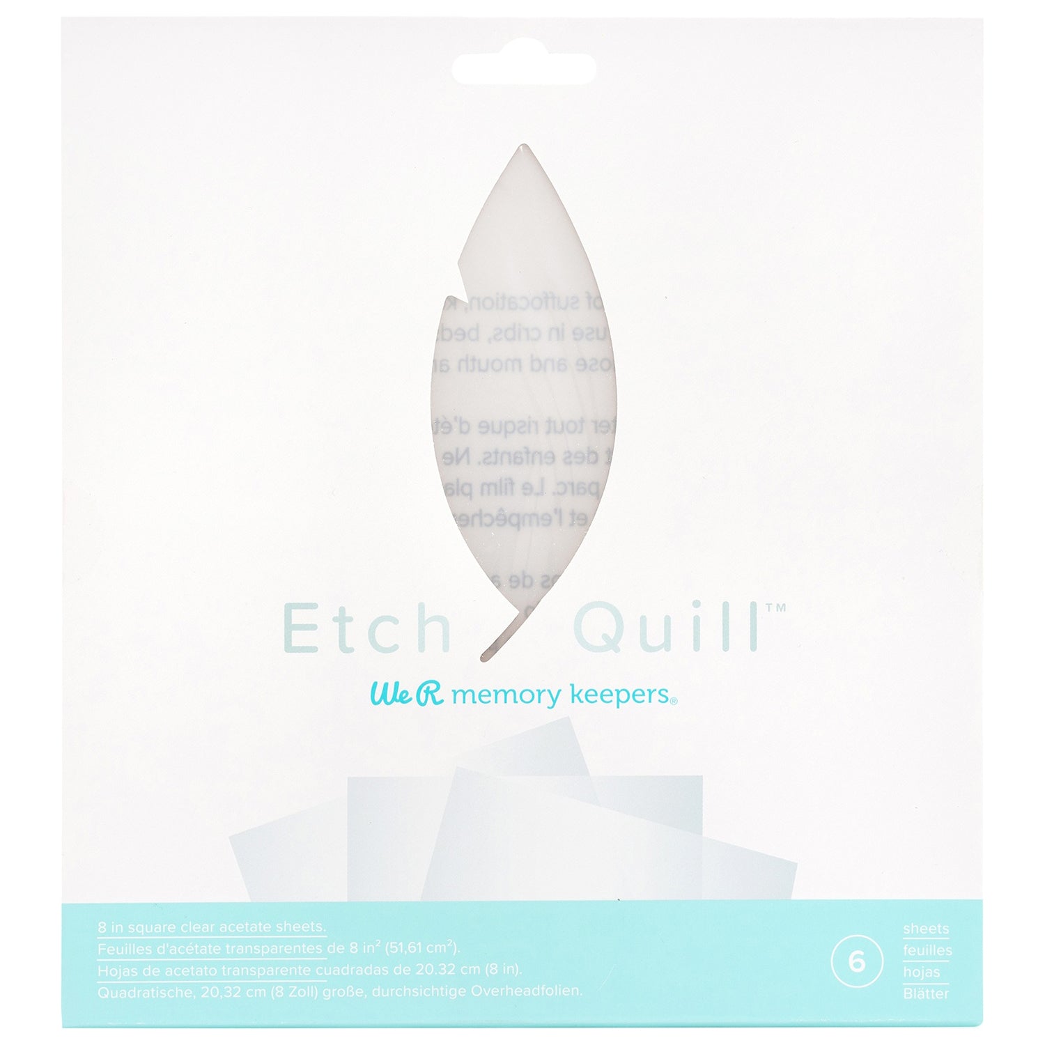 We R Makers Etch Quill 8x8" Plastic Sheets - 6 pack