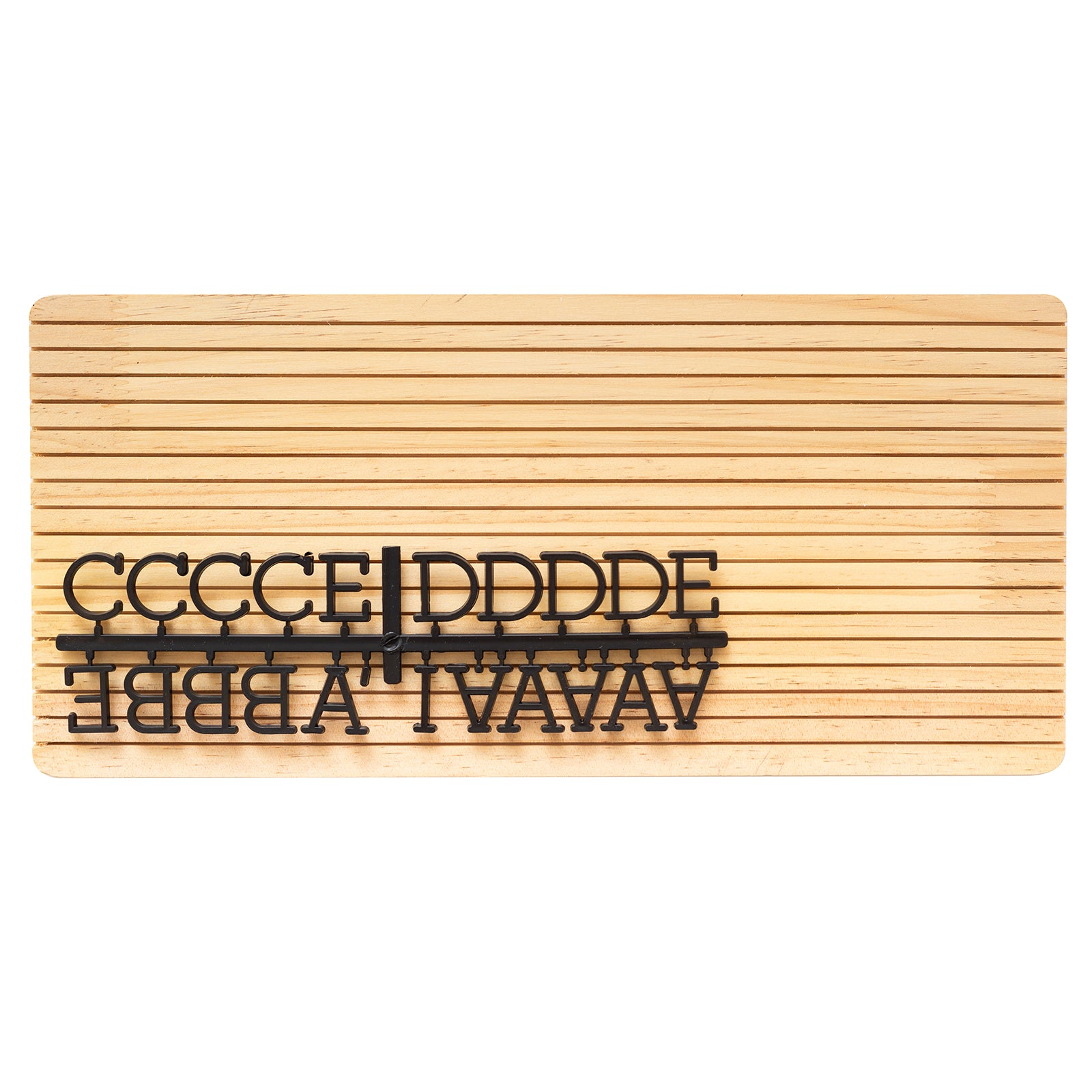 Frameless Light Wood DCWV Letterboard with Black Letters - 15x7"