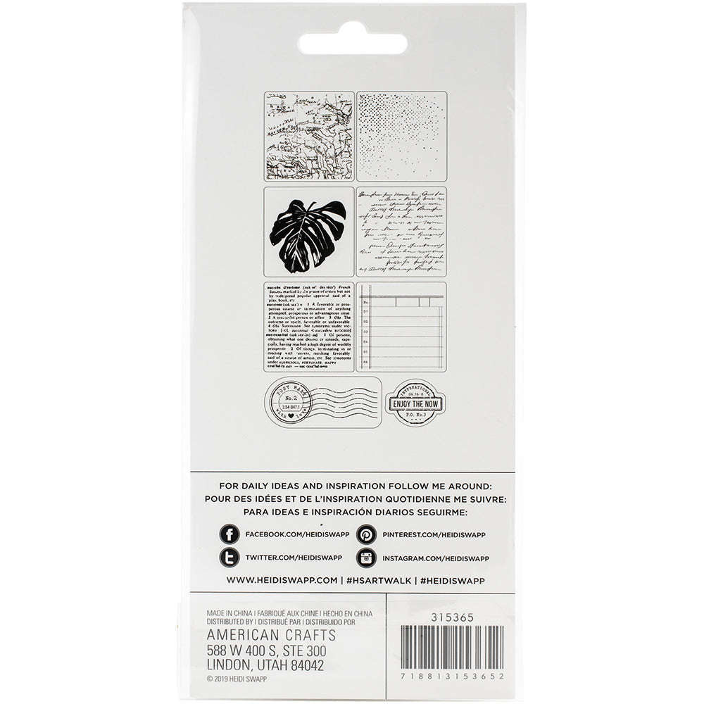 Heidi Swapp Art Walk Clear Stamps 8/Pkg