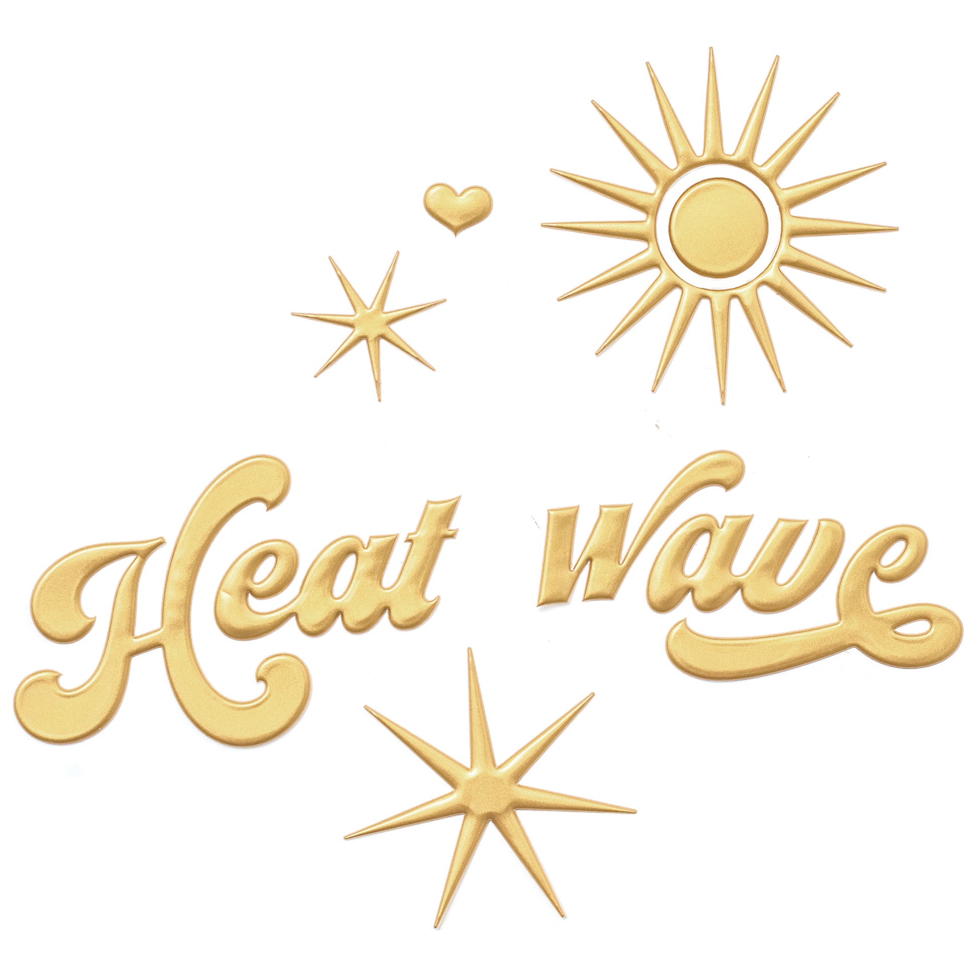 Thickers Dear Lizzy Here & Now Heat Wave Puffy Phrase Stickers - Gold Foil, 132pcs