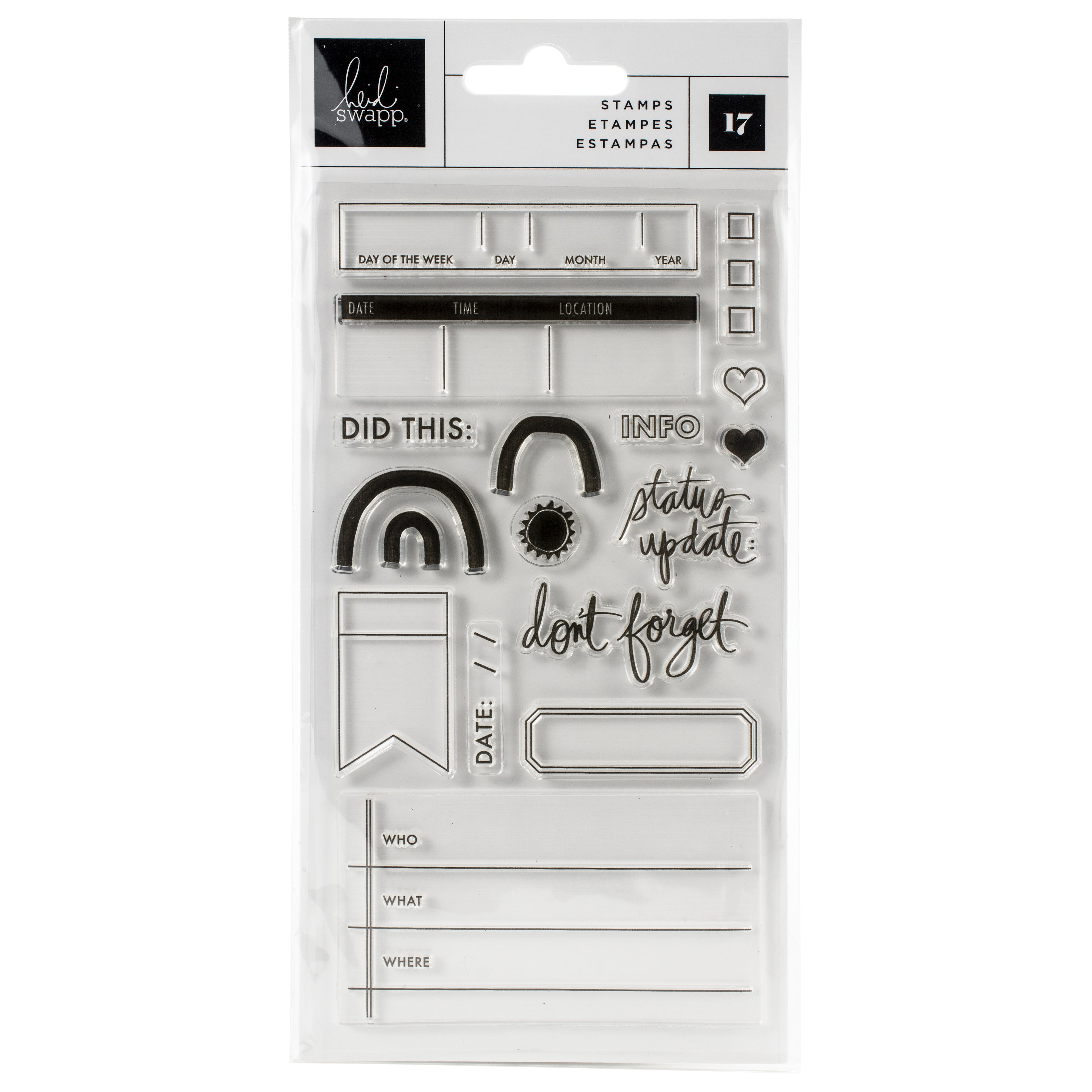 Heidi Swapp Storyline Chapters Clear Stamps - 17 pack