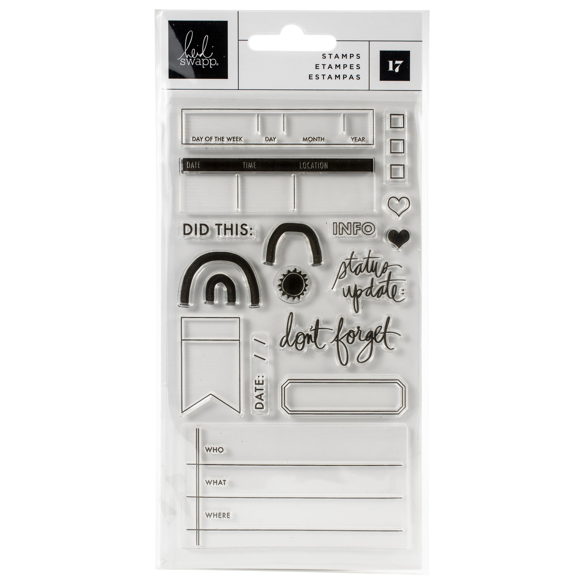 Heidi Swapp Storyline Chapters Clear Stamps - 17 pack