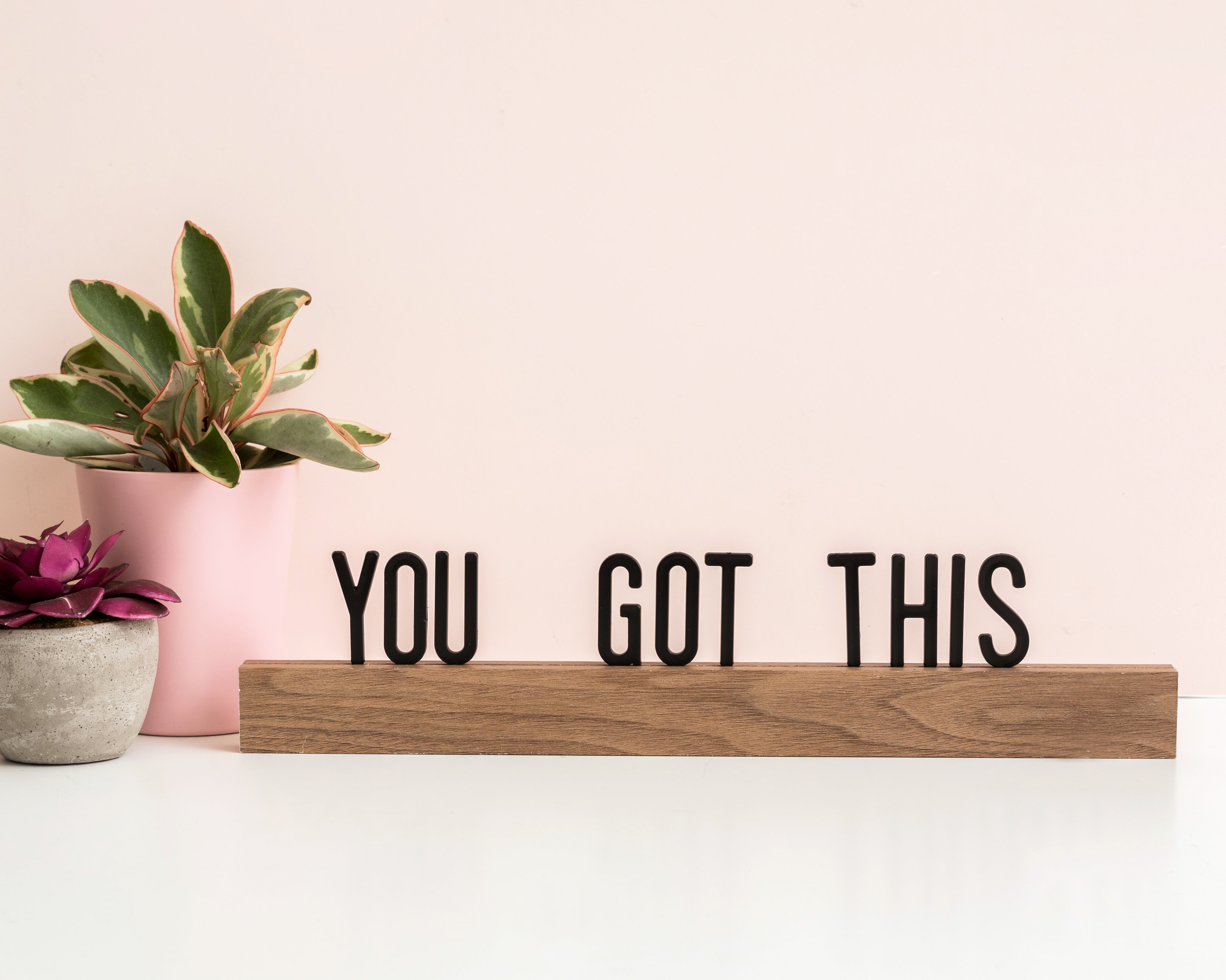 5pc Wood Ledge DCWV Letterboard Set with Black Letters - 16&quot;X1.5&quot;