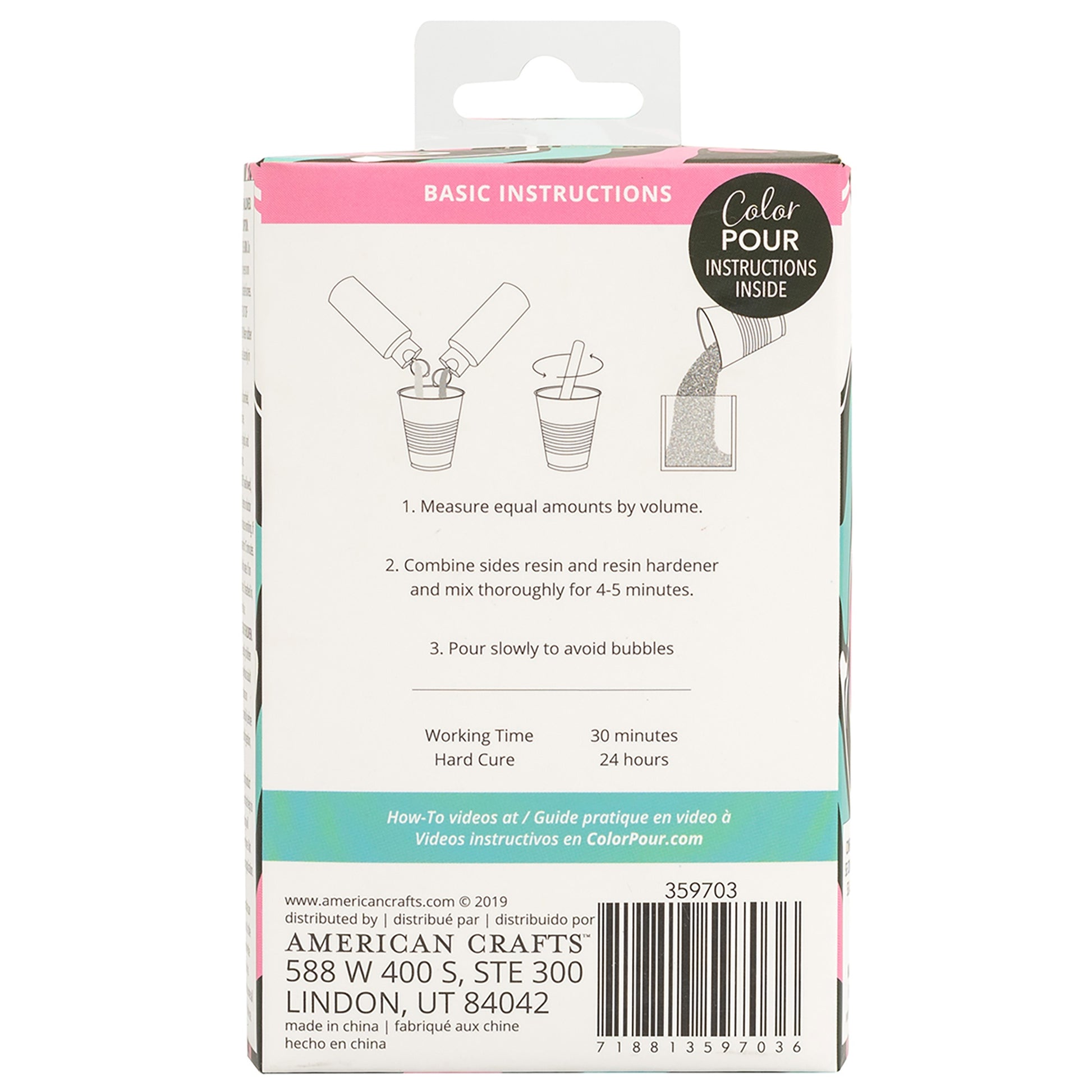 American Crafts Color Pour Resin & Hardener 2/Pkg-4oz Each