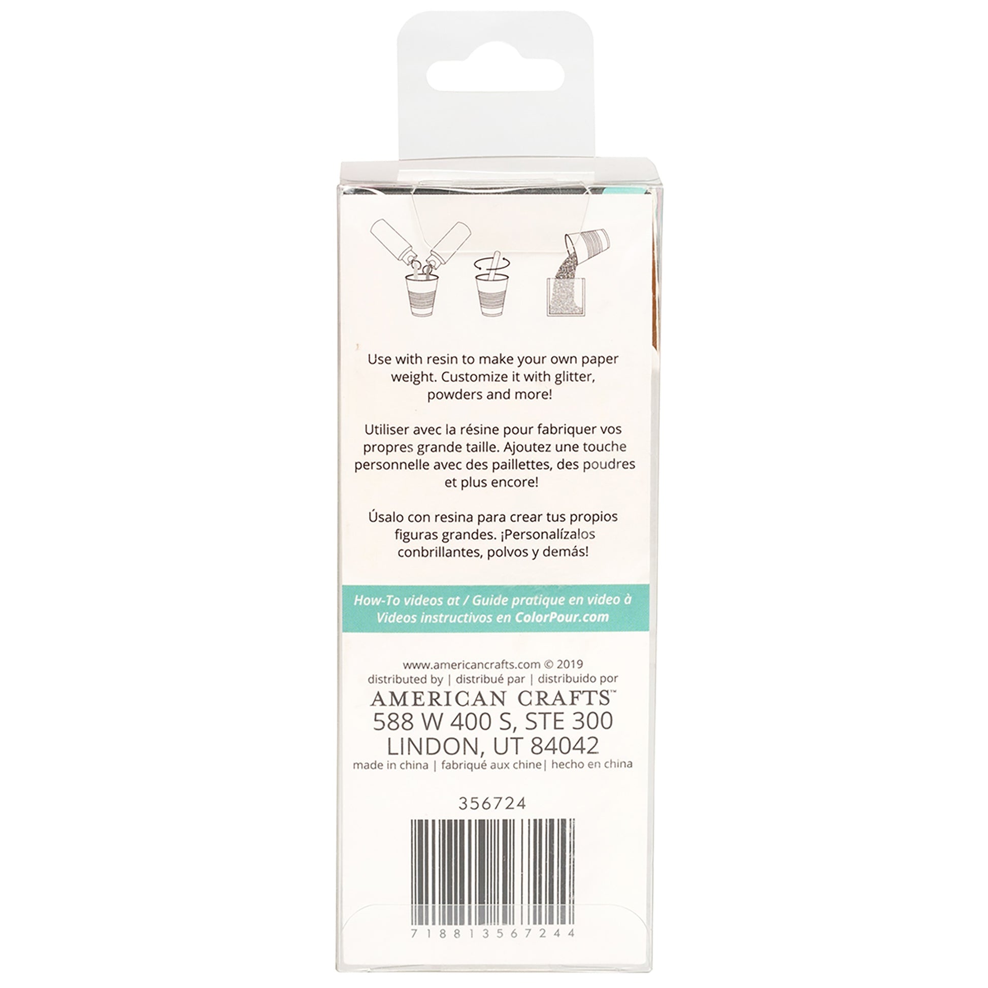 AC Color Pour Geometric Paper Weight Resin Mold Set