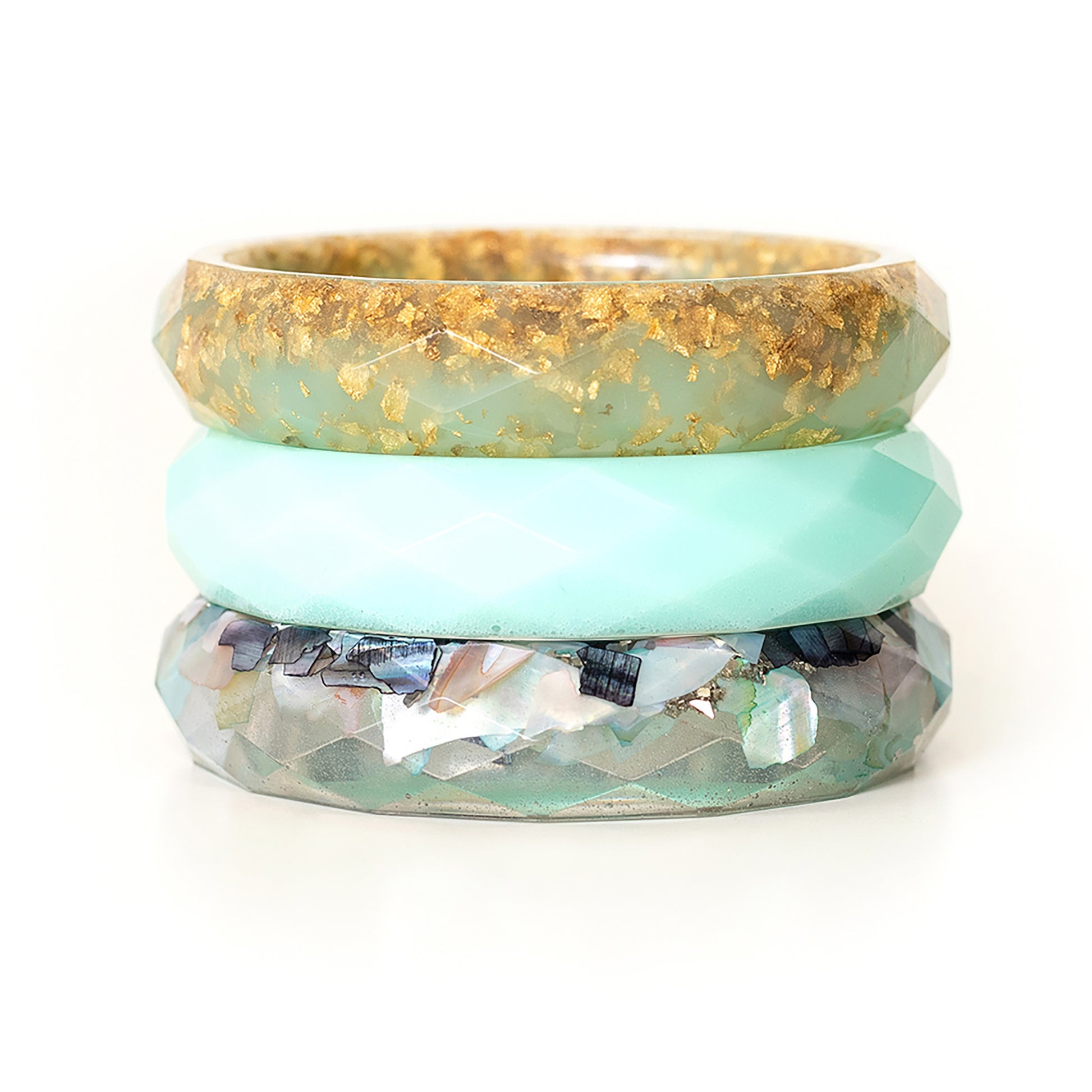 American Crafts Color Pour Resin Mold - Facet Bangle Bracelet
