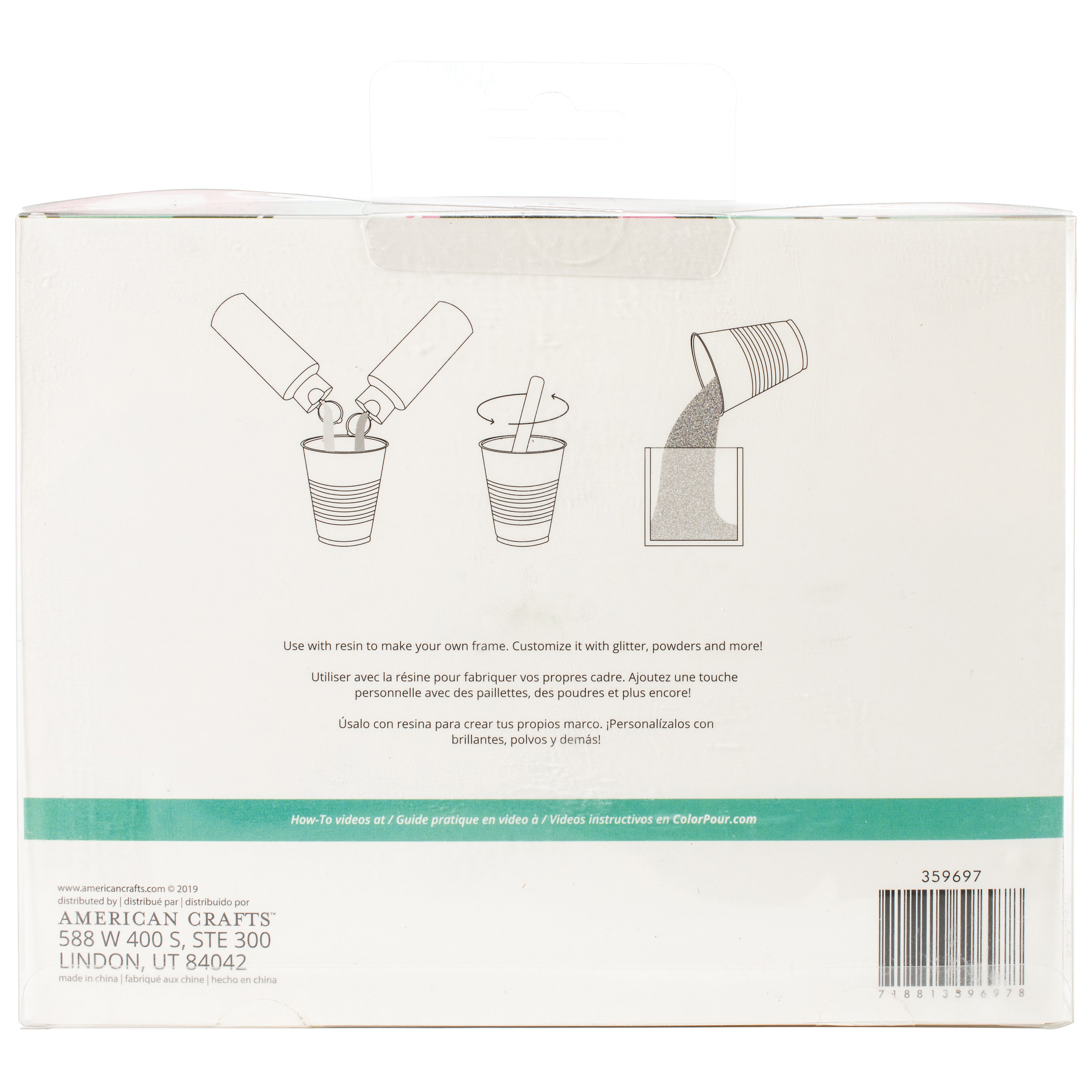 American Crafts Color Pour Resin Mold - Frame, 2 pack