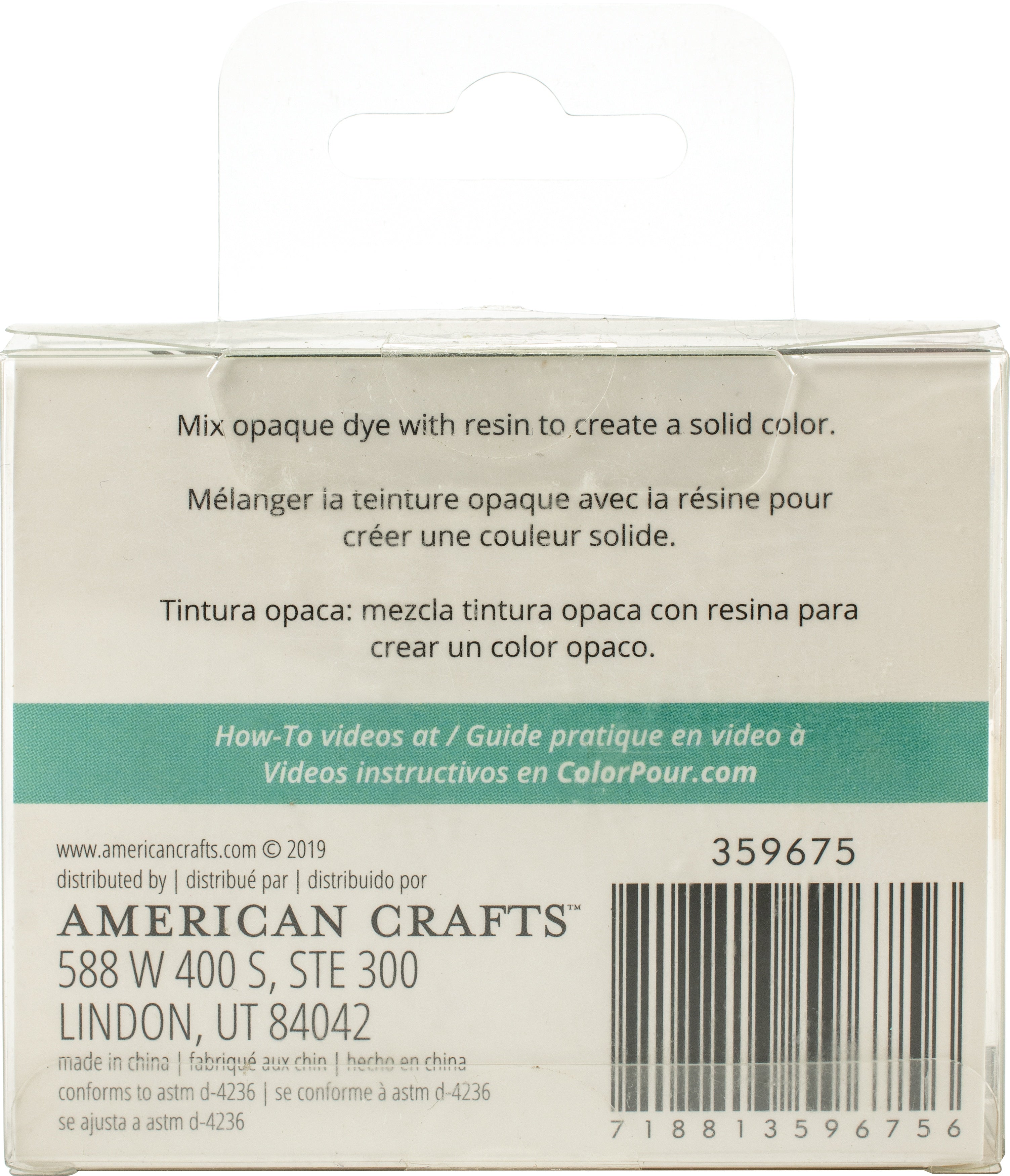 American Crafts Opaque Color Pour Resin Dye Sets