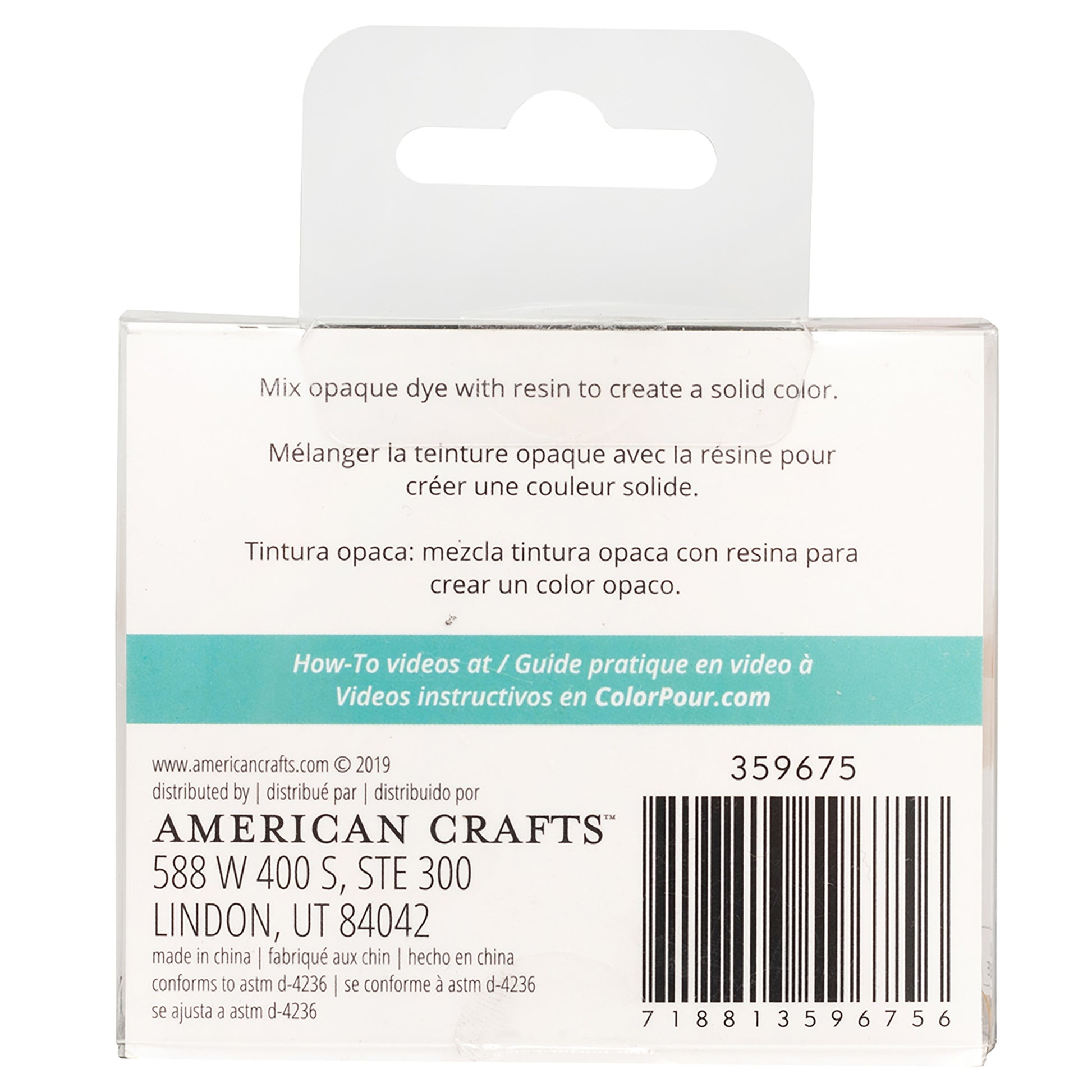 American Crafts Opaque Color Pour Resin Dye Sets