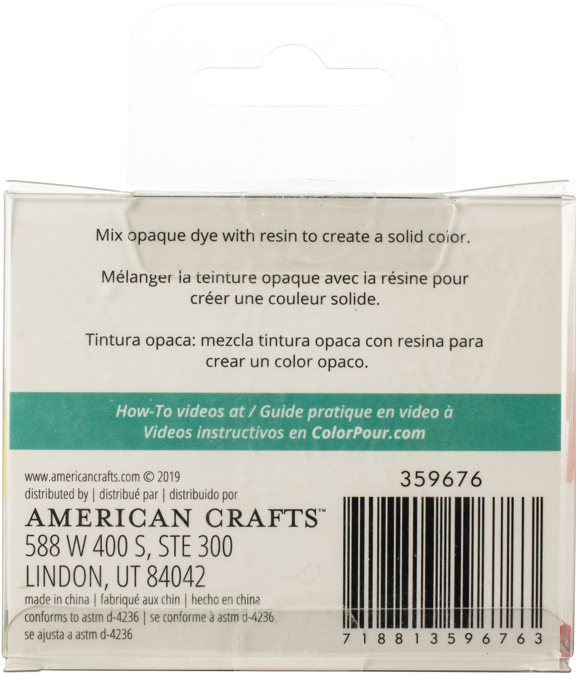 American Crafts Color Pour Resin Mix-Ins-Color Changing Glitter 4/Pkg 