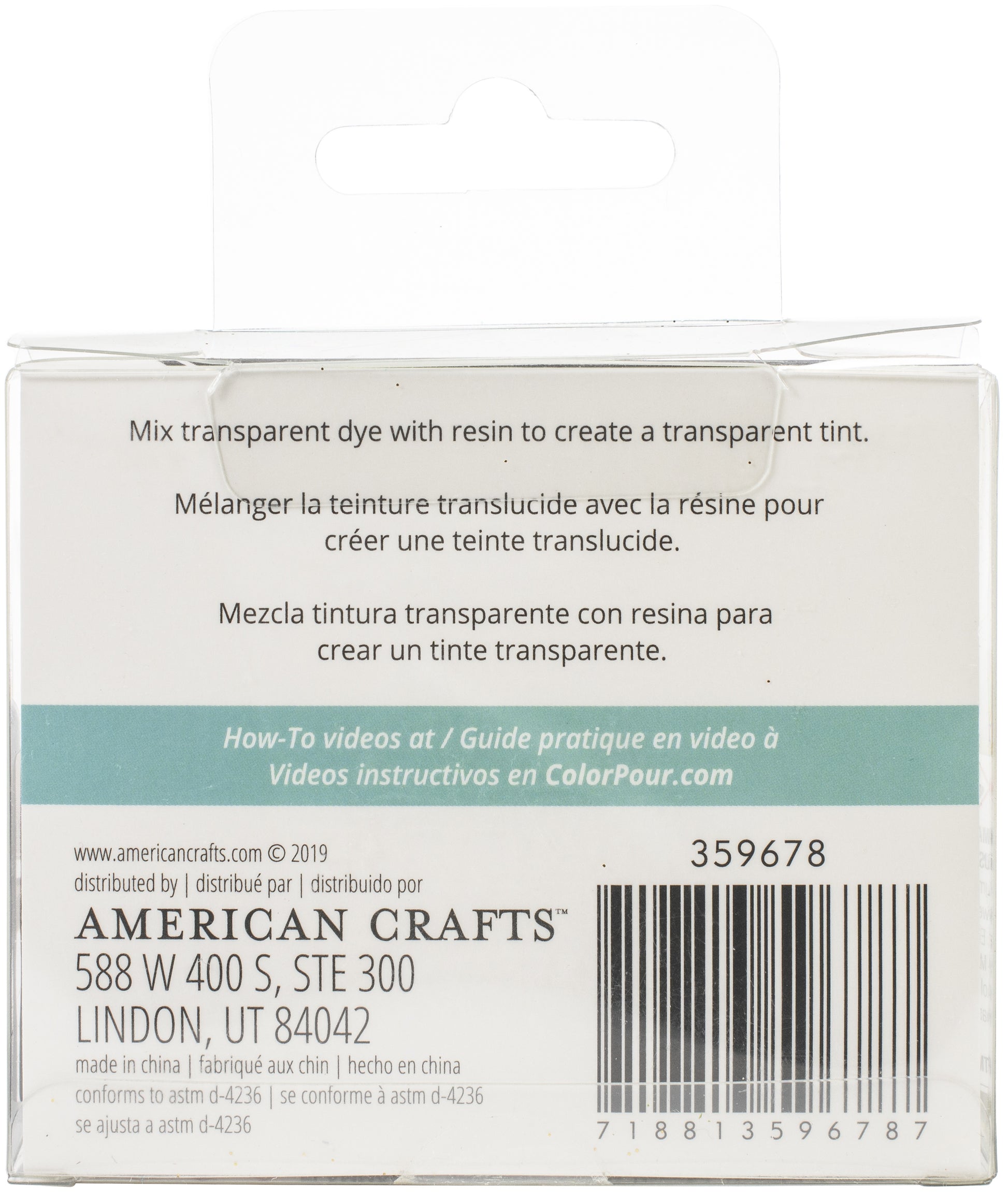 American Crafts Color Pour Resin Dye - Translucent Mix Berry - 4 Piece