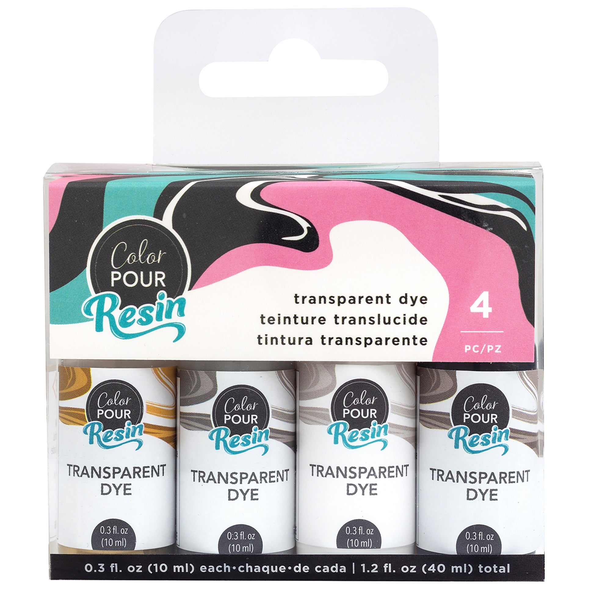 American Crafts Color Pour Translucent Resin Dyes, 4 pack