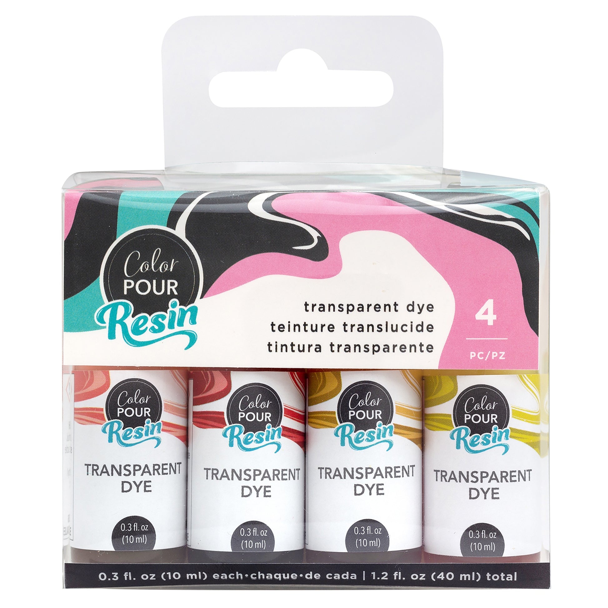 American Crafts Color Pour Translucent Resin Dyes, 4 pack