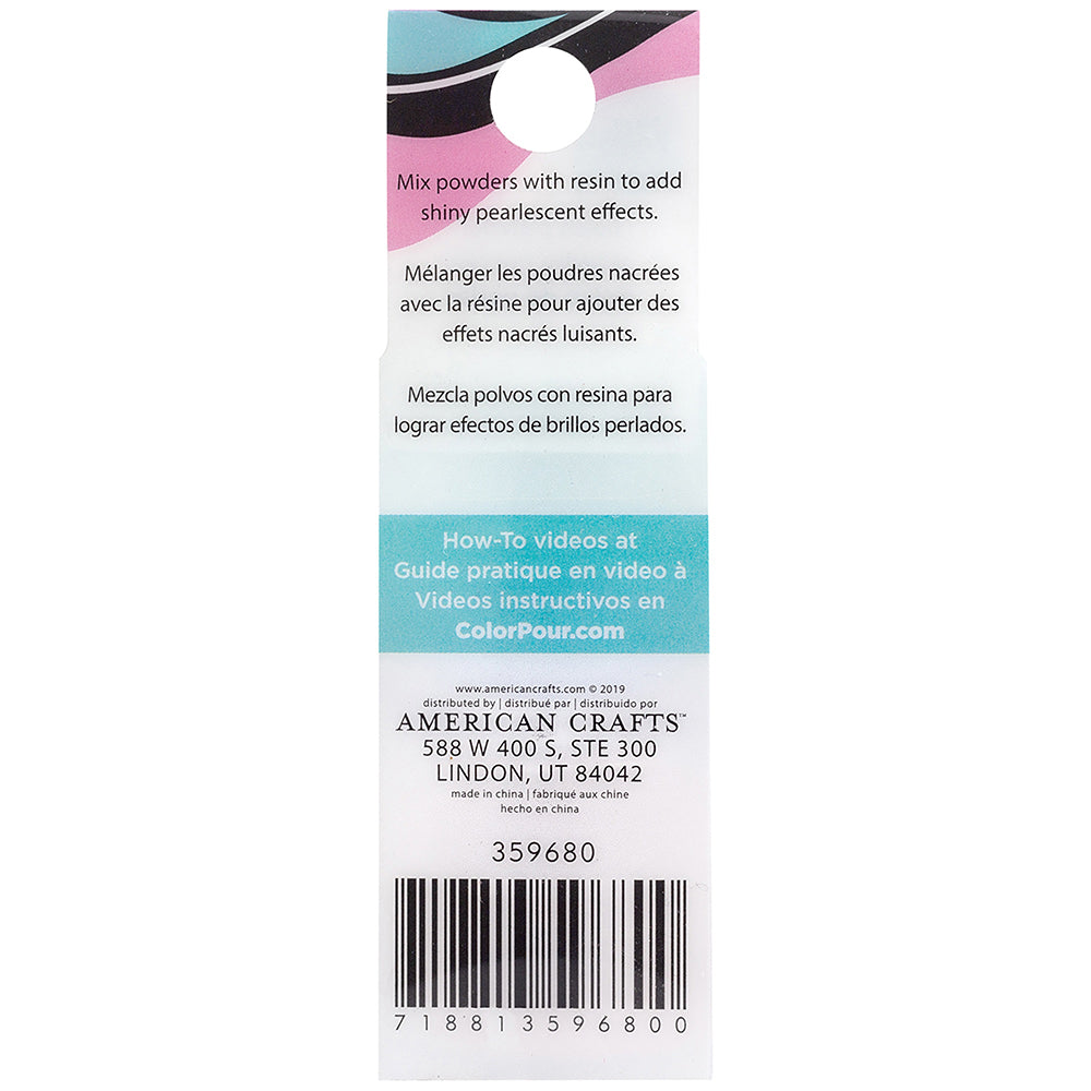 American Crafts Color Pour Resin Mix-Ins-Pearlescent Powder - Colors .4oz 4/Pkg