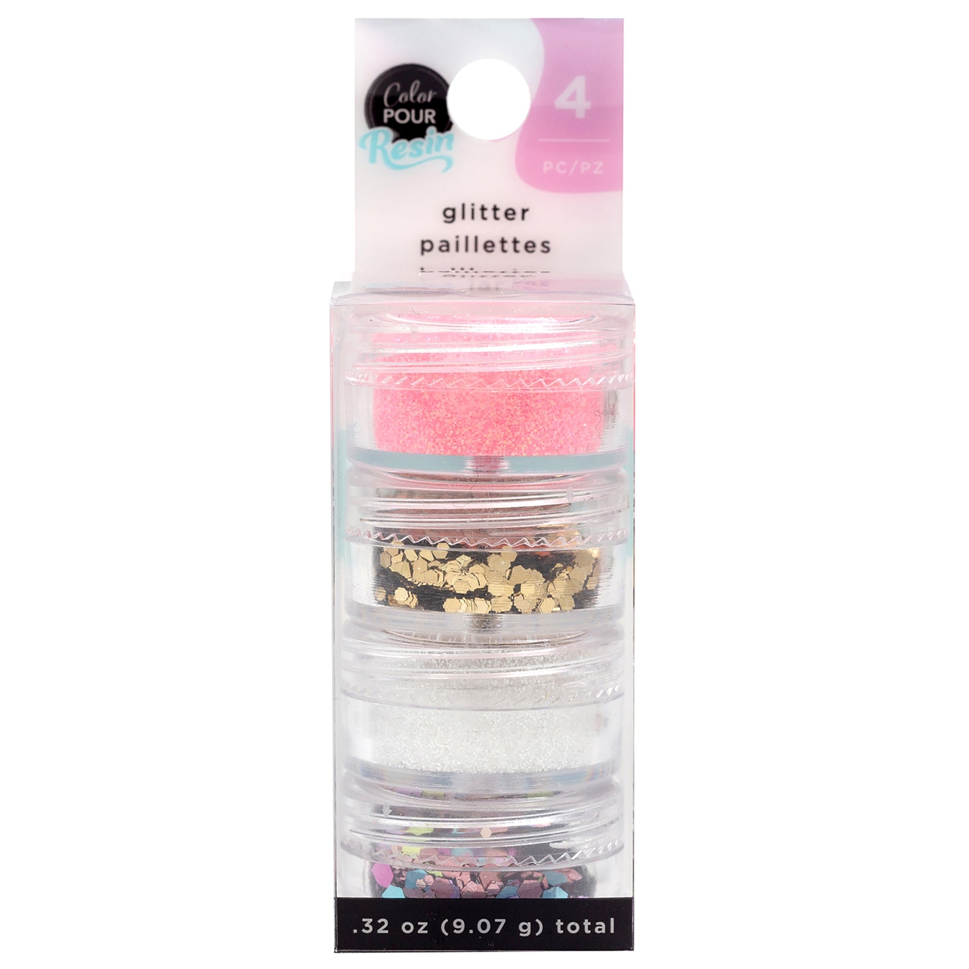 American Crafts Color Pour Resin Mix-Ins-Warm - White, Pink, Gold & Light Pink