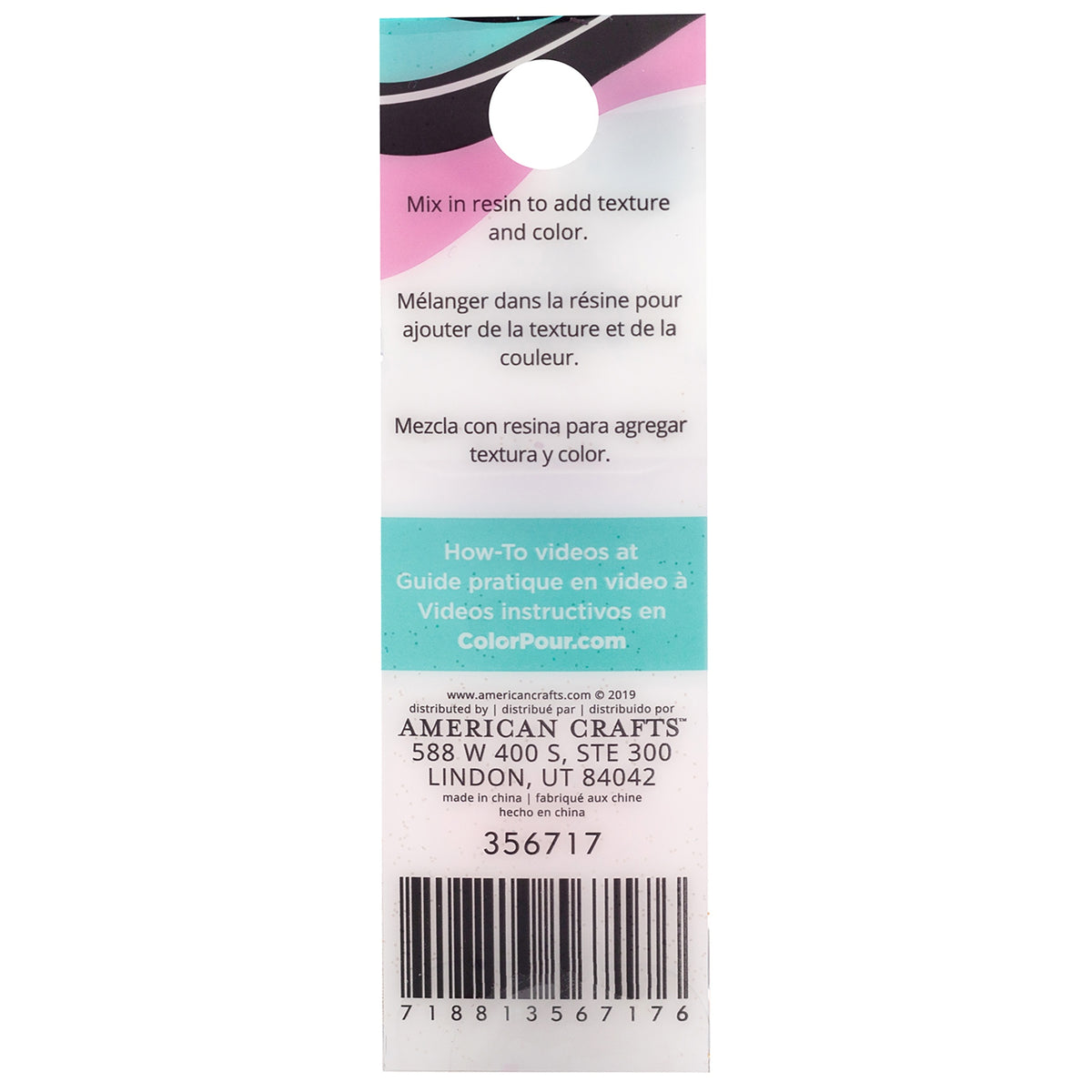 American Crafts Color Pour Resin Mix-Ins-Vintage - White, Copper, Mica & Pink