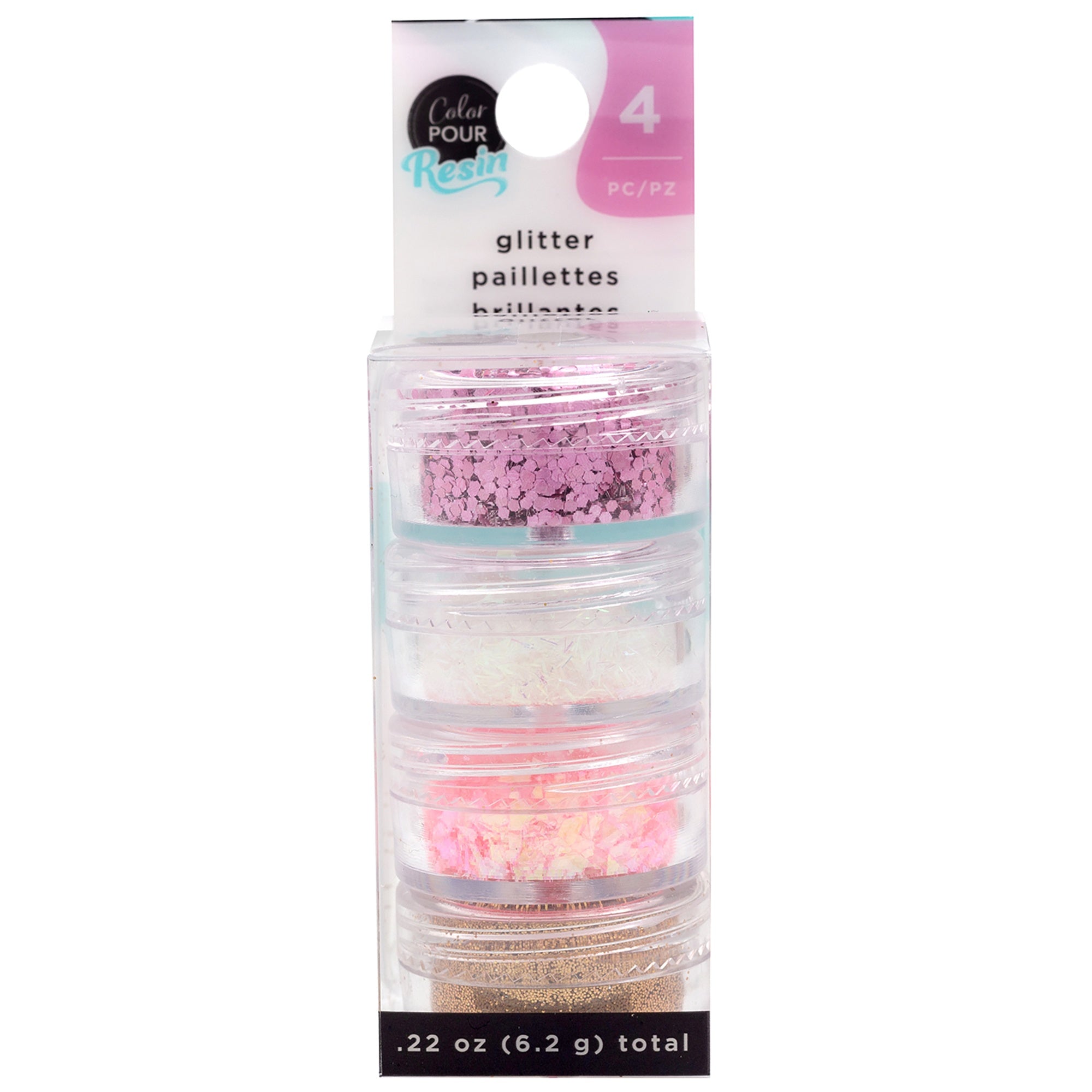 American Crafts Color Pour Resin Mix-Ins-Vintage - White, Copper, Mica & Pink
