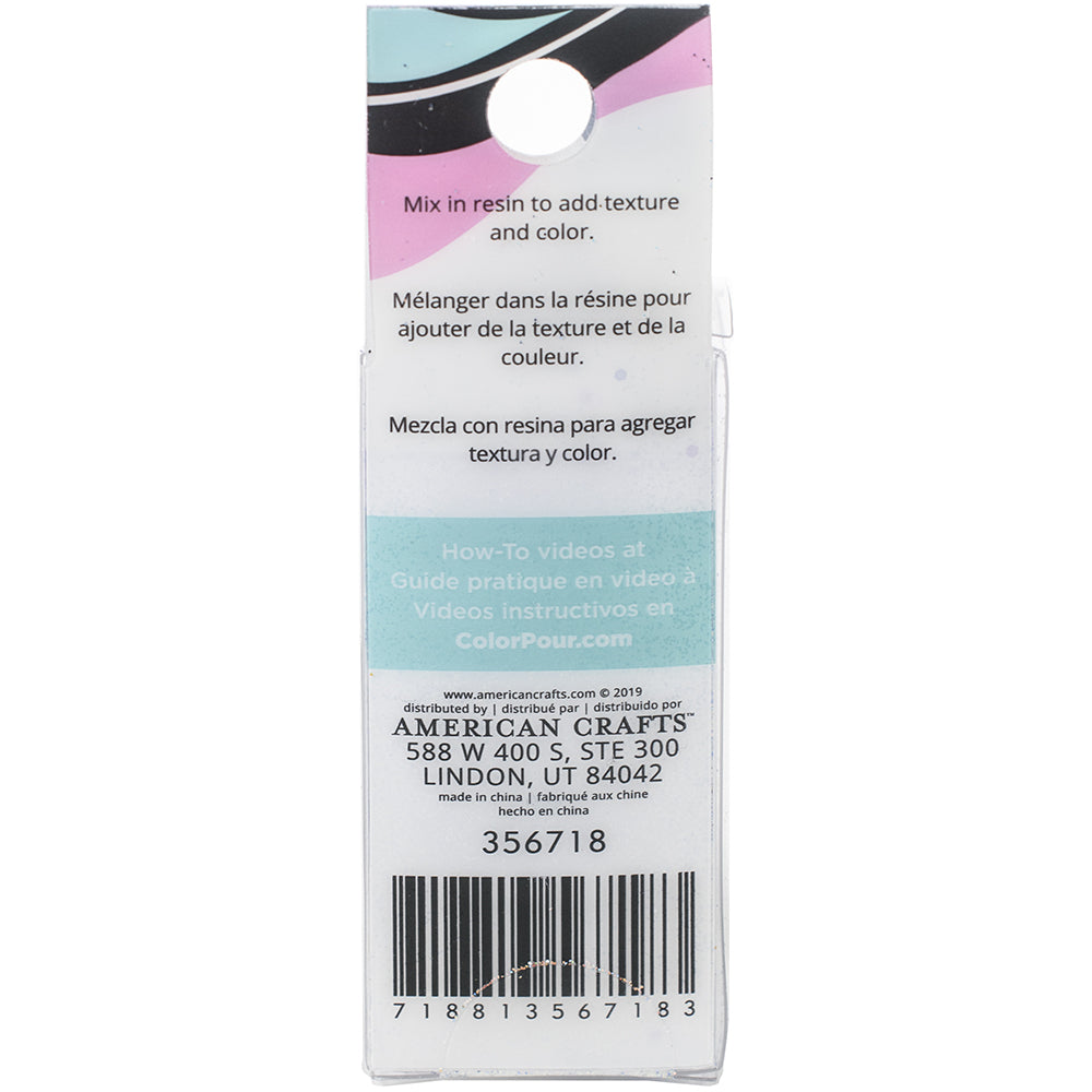 American Crafts Color Pour Resin Mix-Ins - Geode - Violet, Black, Iridescent, Turquoise