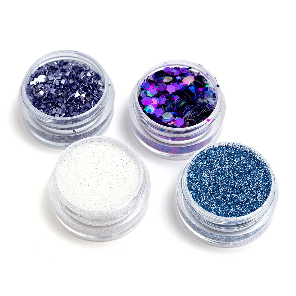 American Crafts Color Pour Resin Mix-Ins - Geode - Violet, Black, Iridescent, Turquoise