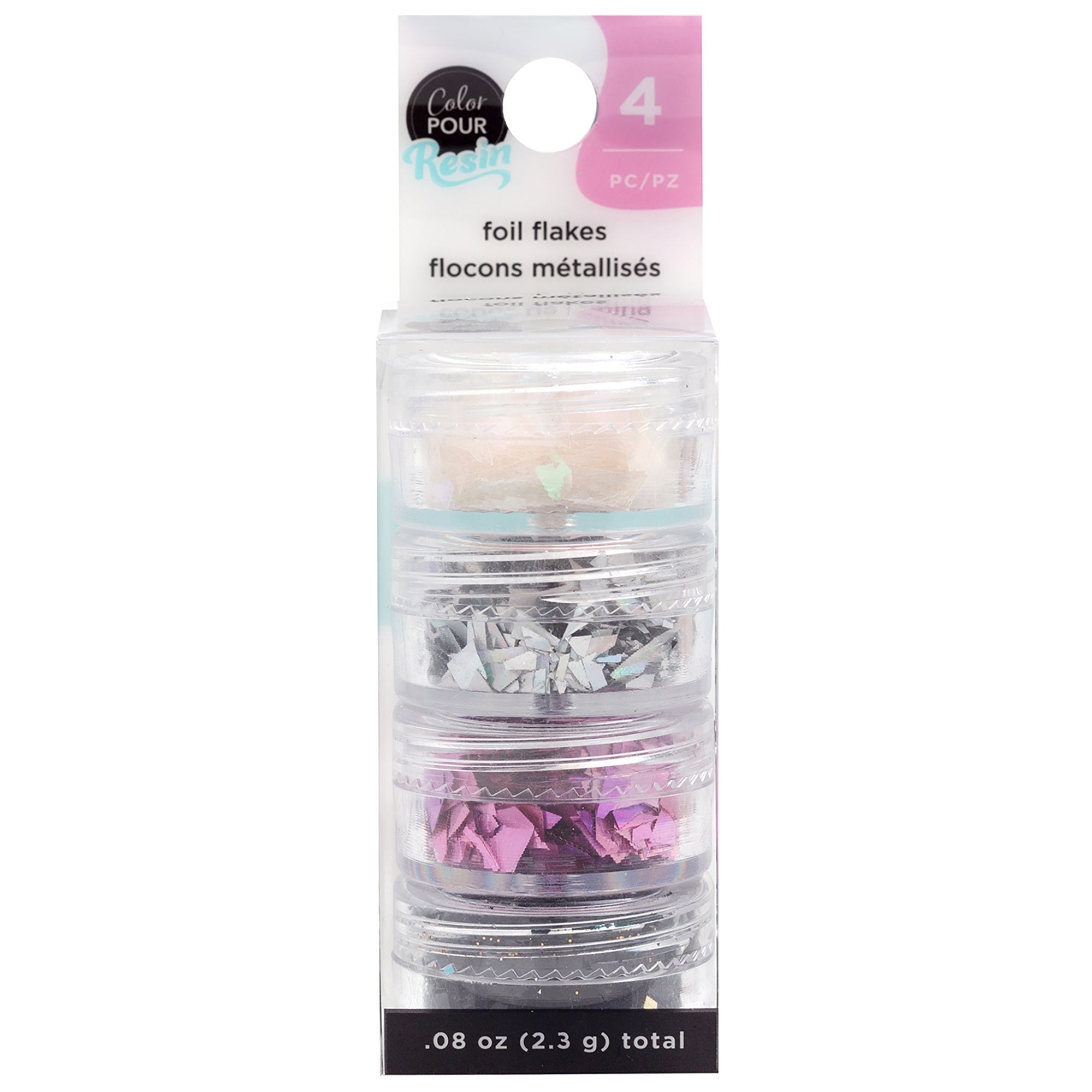 American Crafts Color Pour Resin Mix-Ins-Foil Flakes - Holographic 4/Pkg