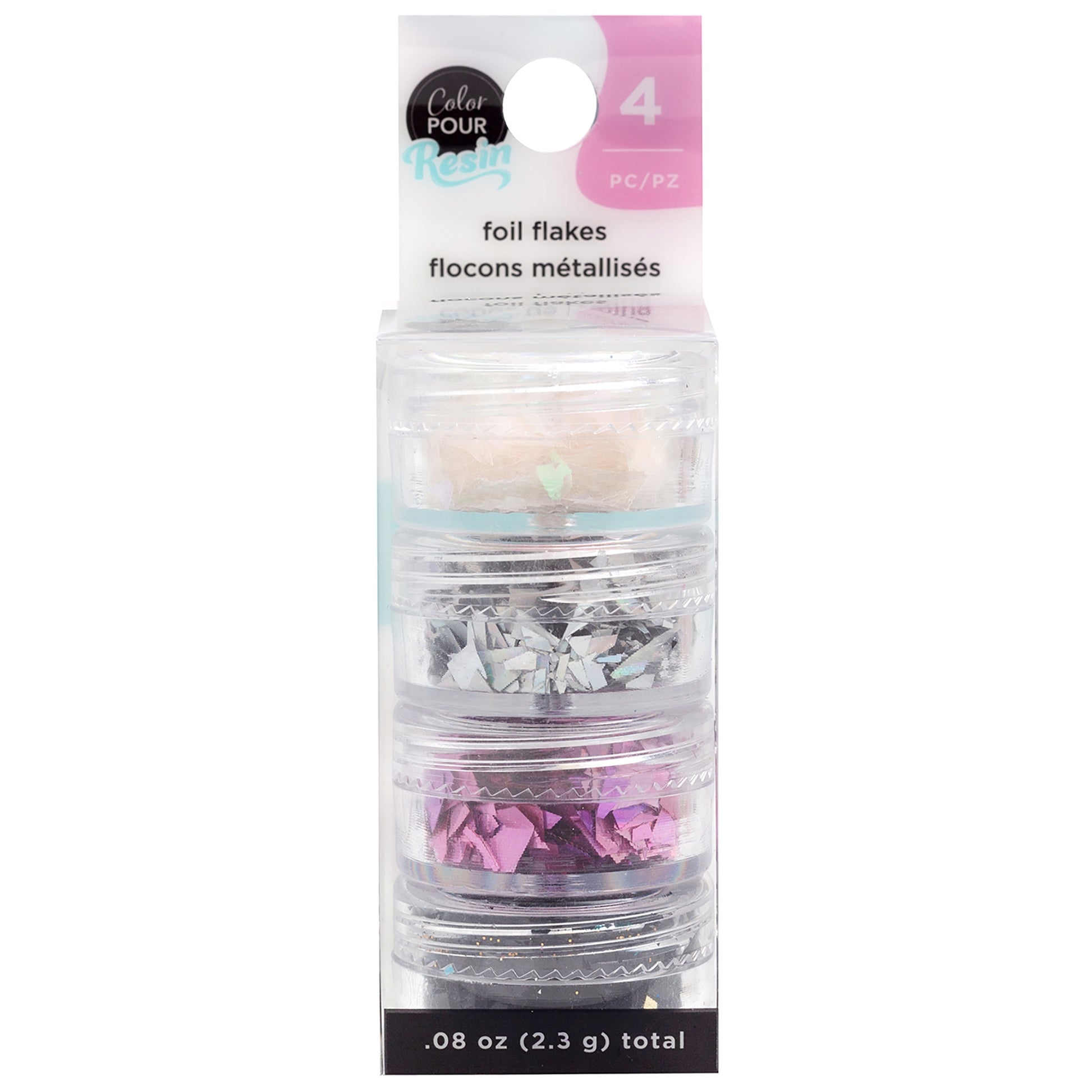 American Crafts Color Pour Resin Mix-Ins-Foil Flakes - Holographic 4/Pkg