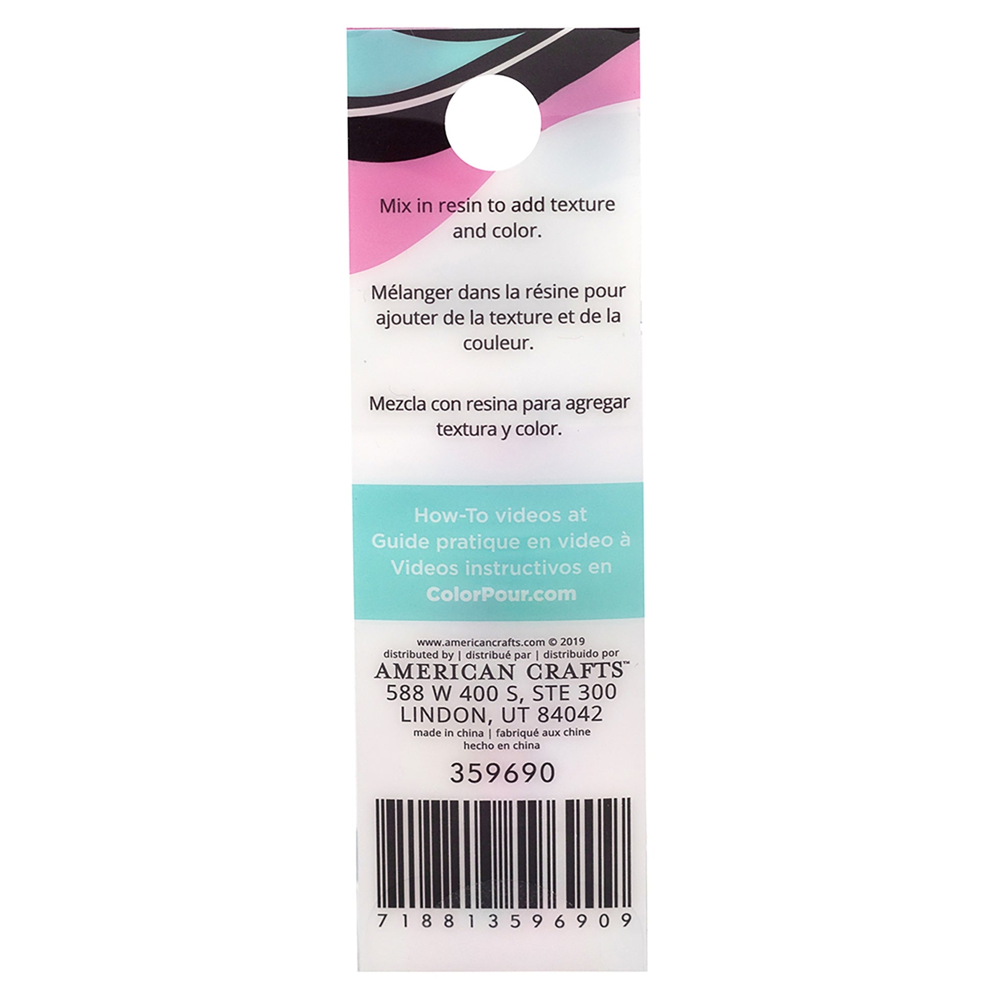 American Crafts Color Pour Resin Mix-Ins - Mini Confetti - Pastel 4 Pack