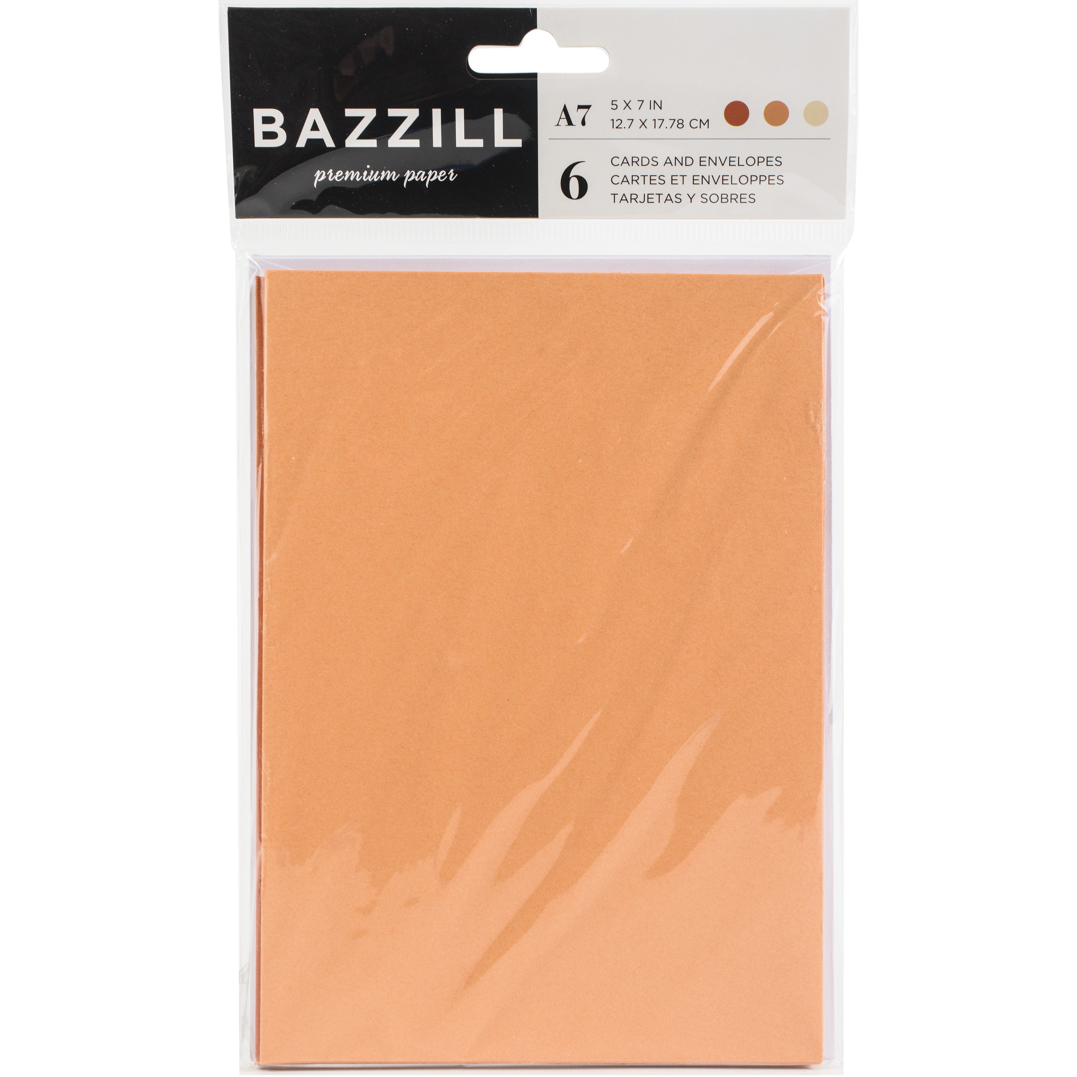 Bazzill Oranges 5x7" Cards with Envelopes Set