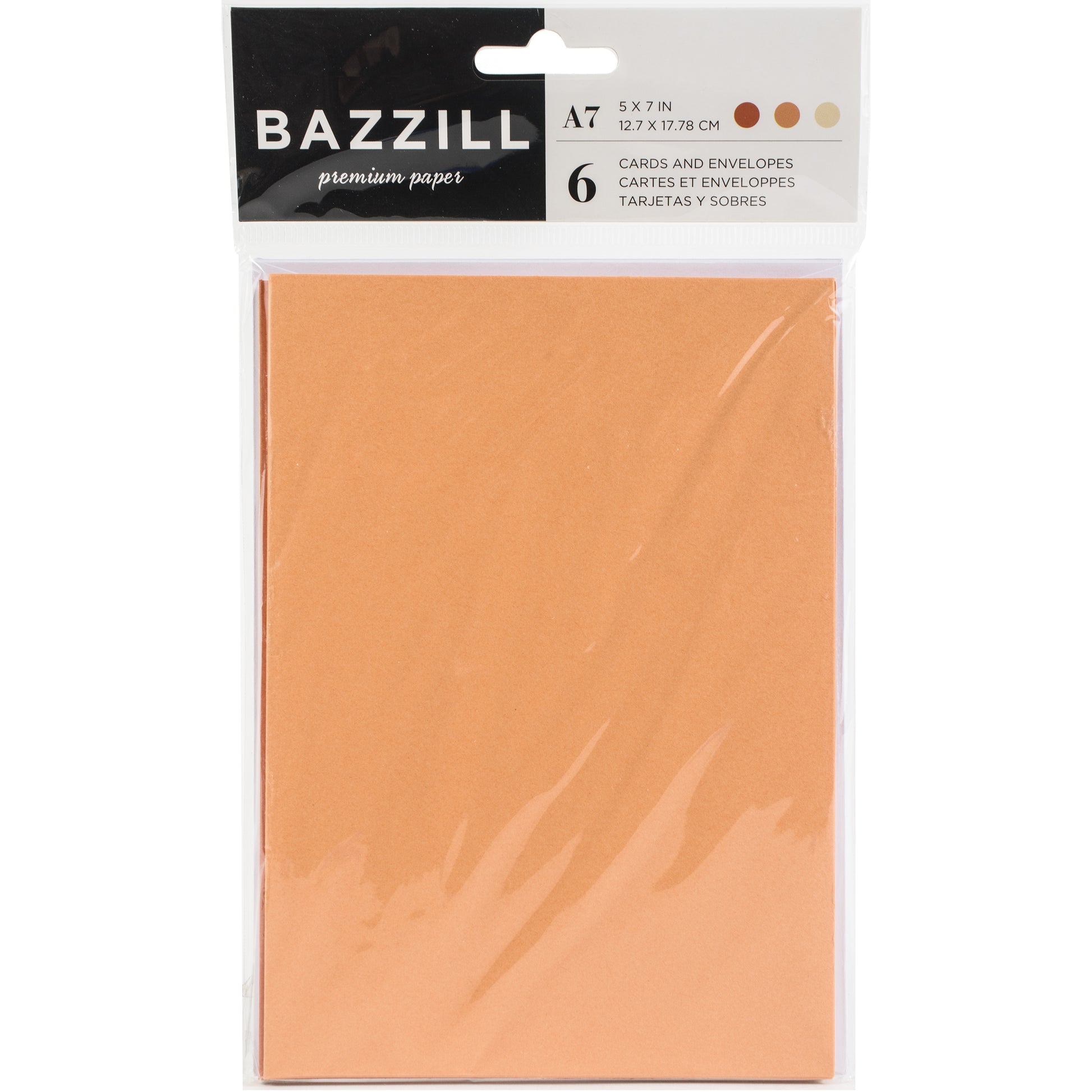 Bazzill Oranges 5x7" Cards with Envelopes Set