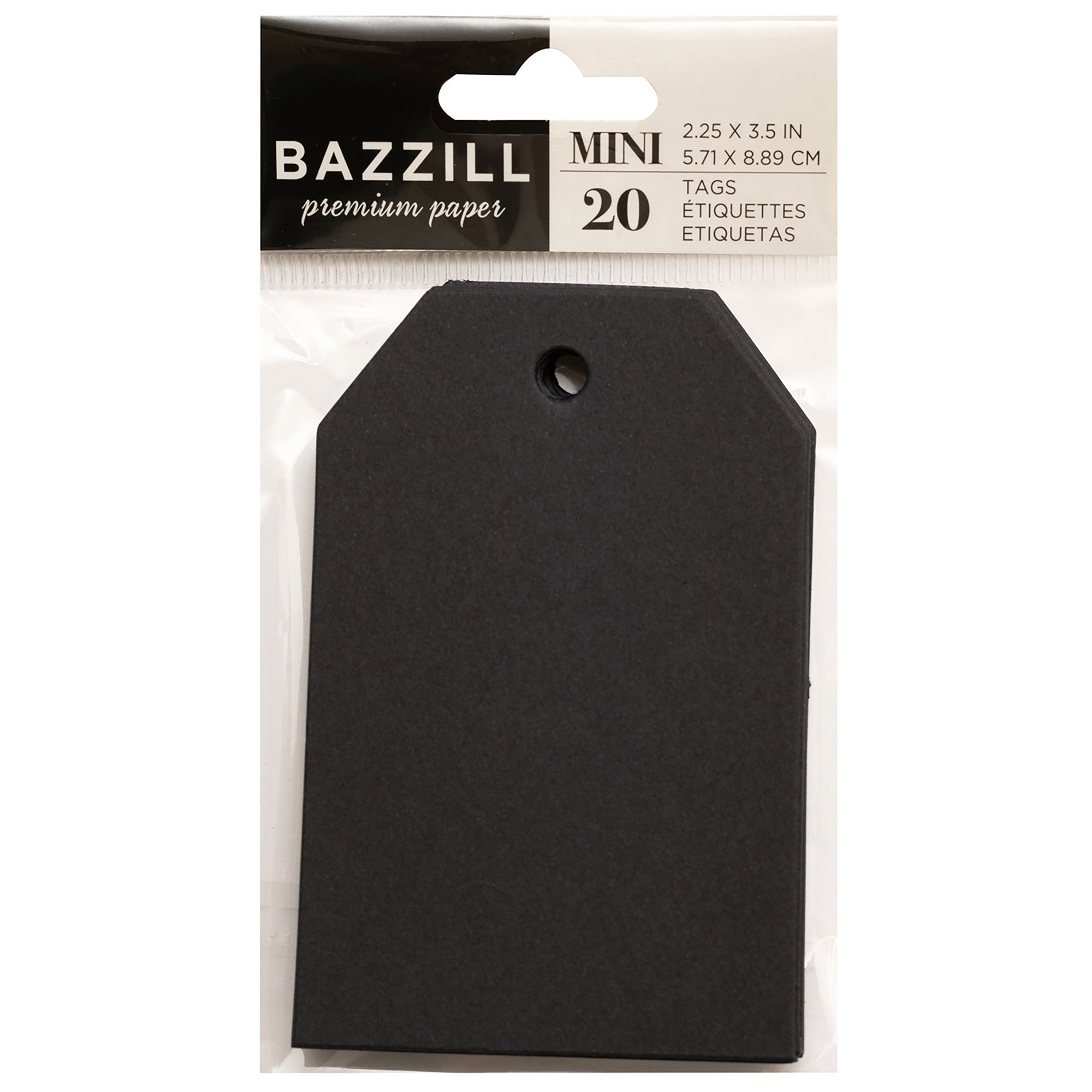 Bazzill Black Mini Tags Set