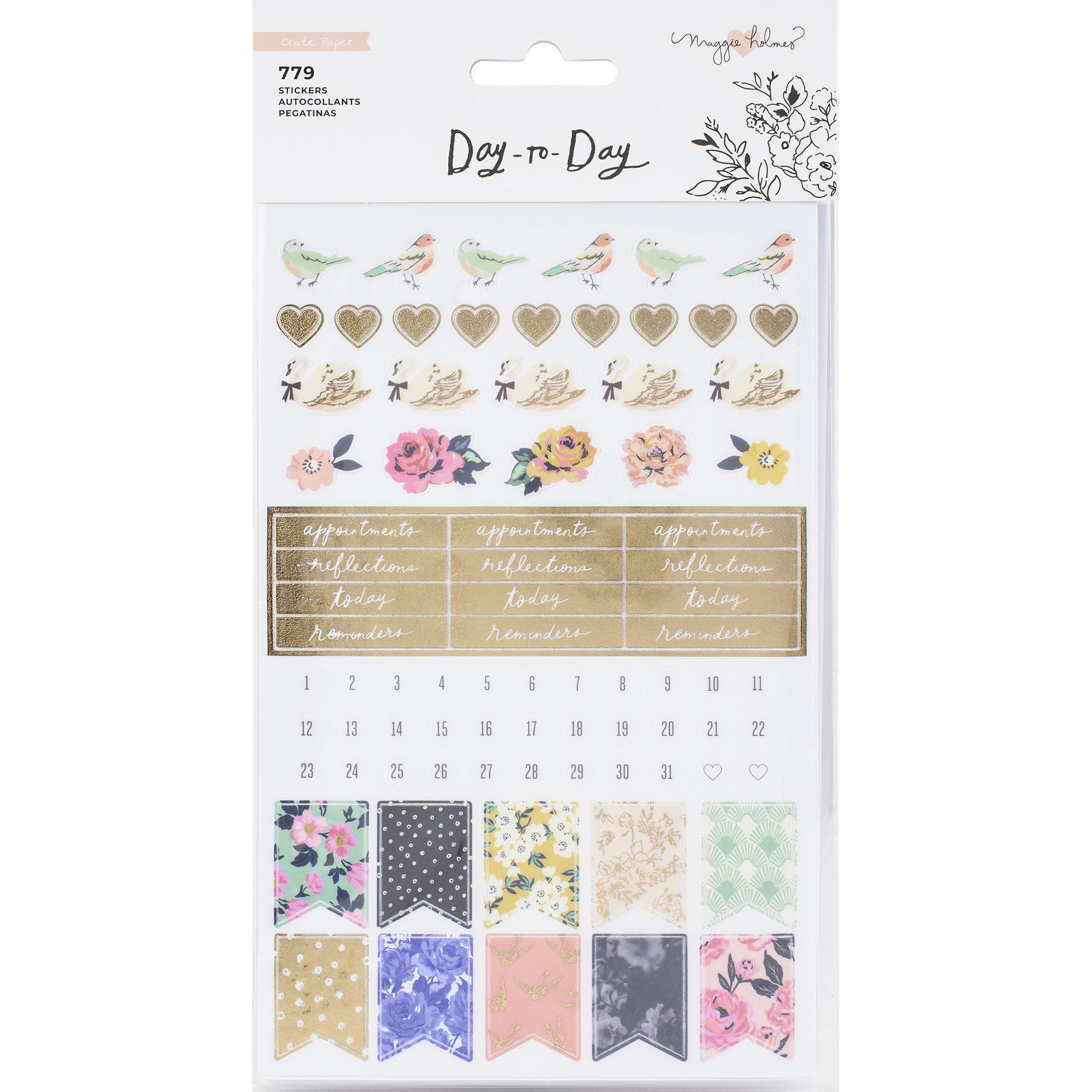 Maggie Holmes Day-To-Day Planner Phrase Sticker Book, 779 pcs