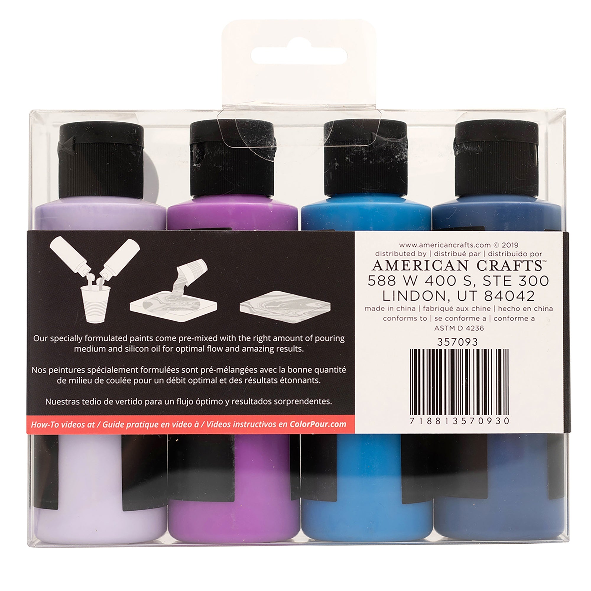 American Crafts Color Pour Magic Galaxy Surge Pre-Mixed Paint Kit