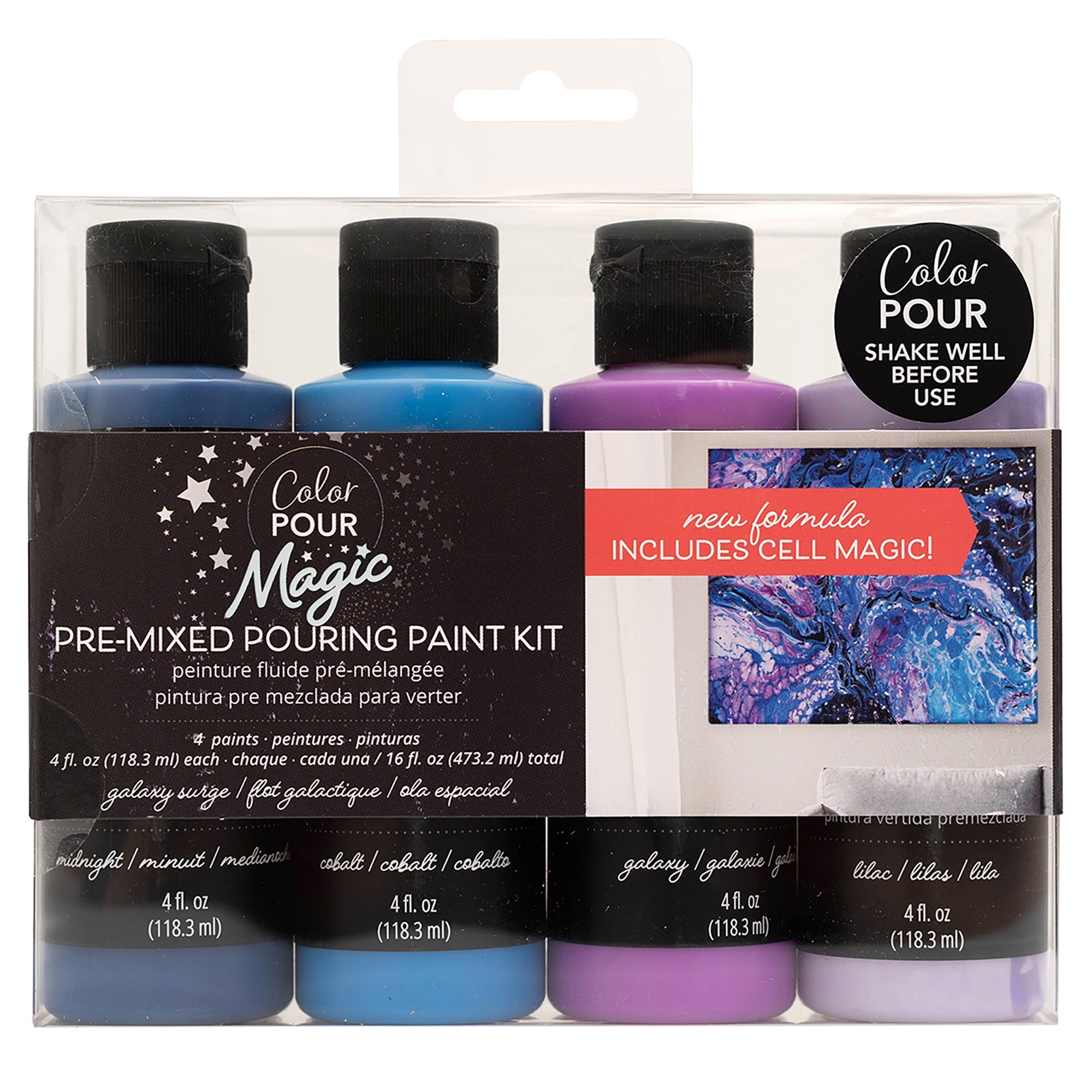 American Crafts Color Pour Magic Galaxy Surge Pre-Mixed Paint Kit