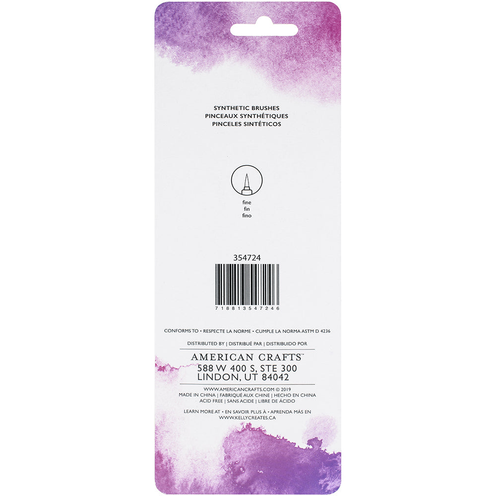 Kelly Creates Water Brush Set Fine Point 2/Pkg-Black