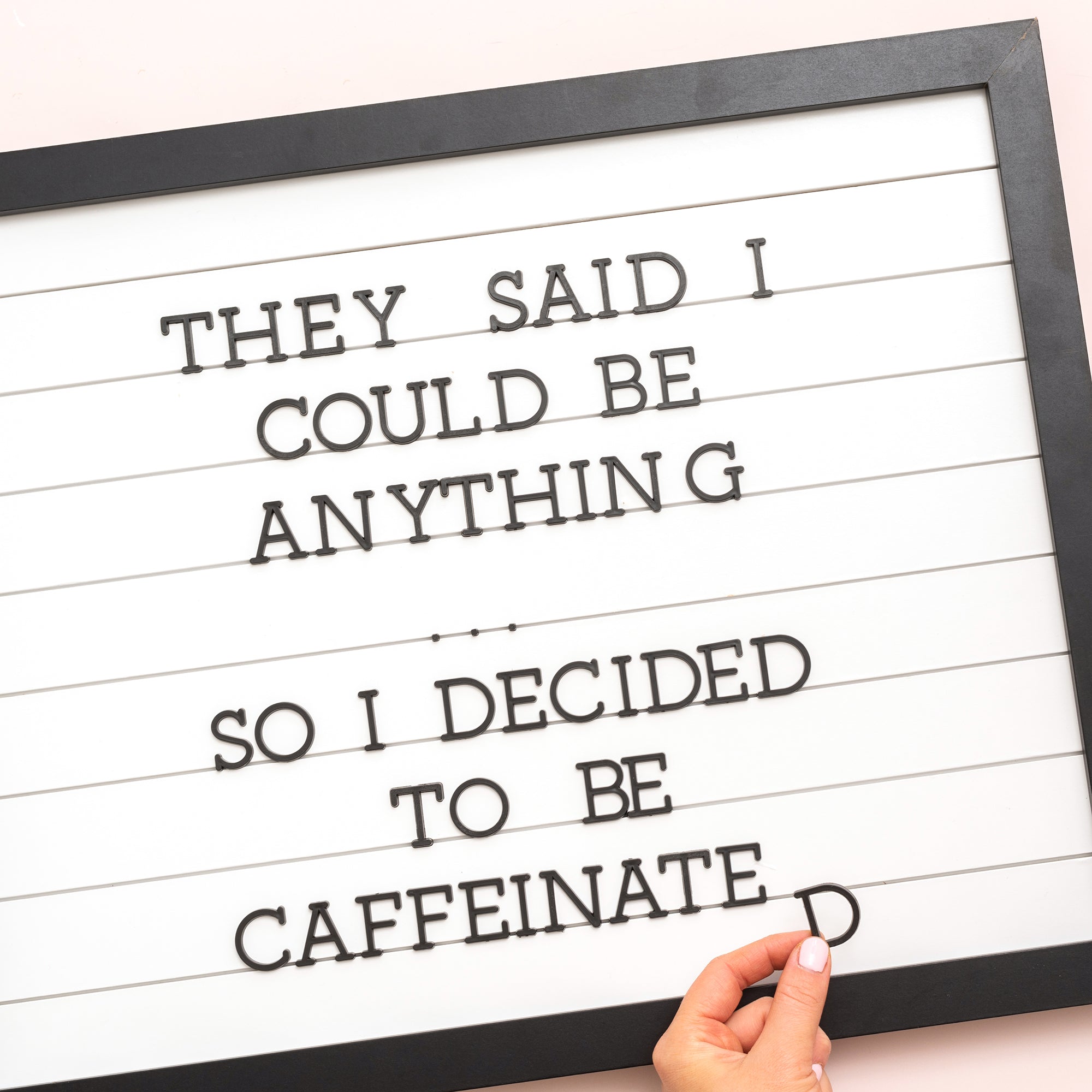 Framed White Shiplap DCWV Letterboard with Black Letters - 20x16"