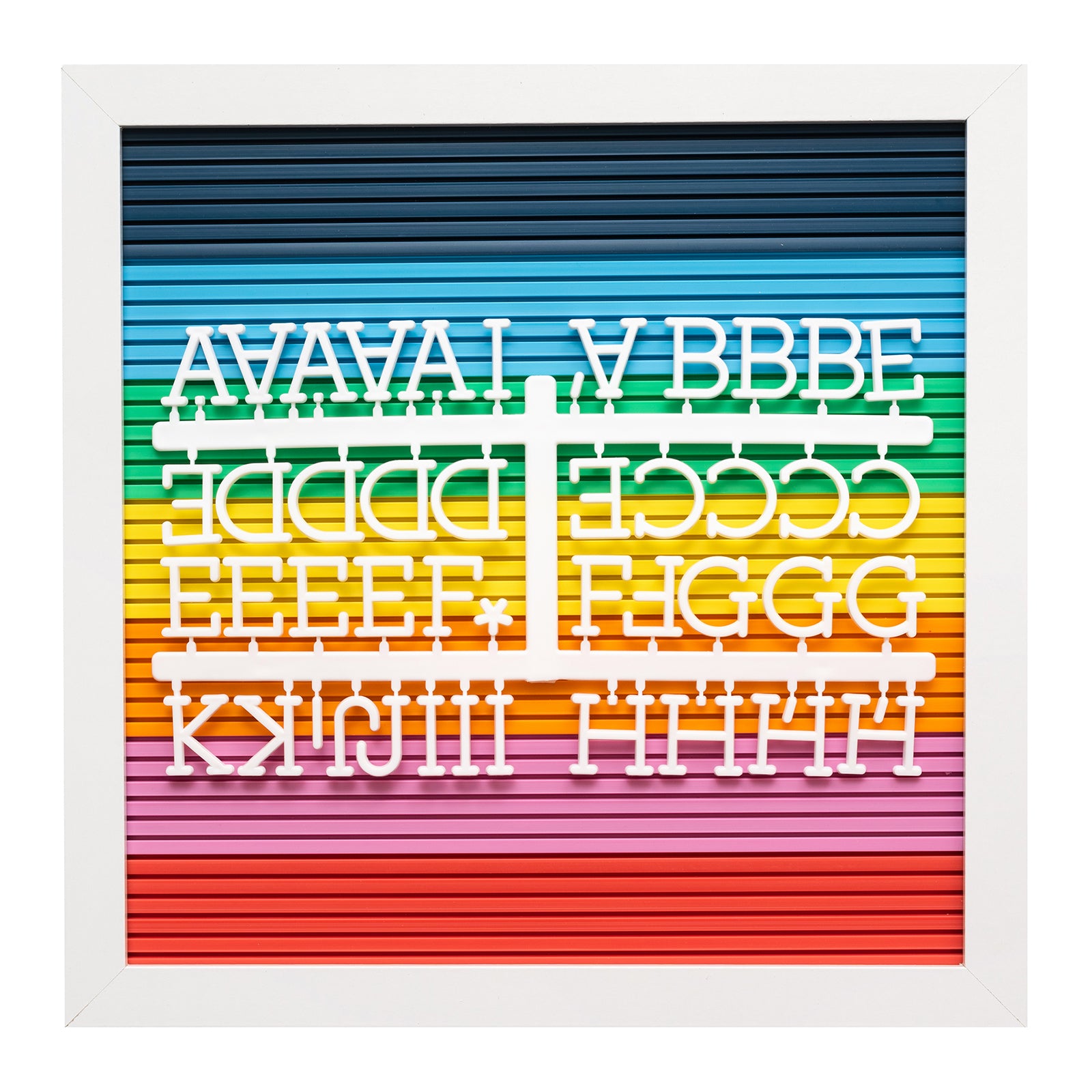 Framed DCWV Multicolor Letterboard with White Letters - 12x12"