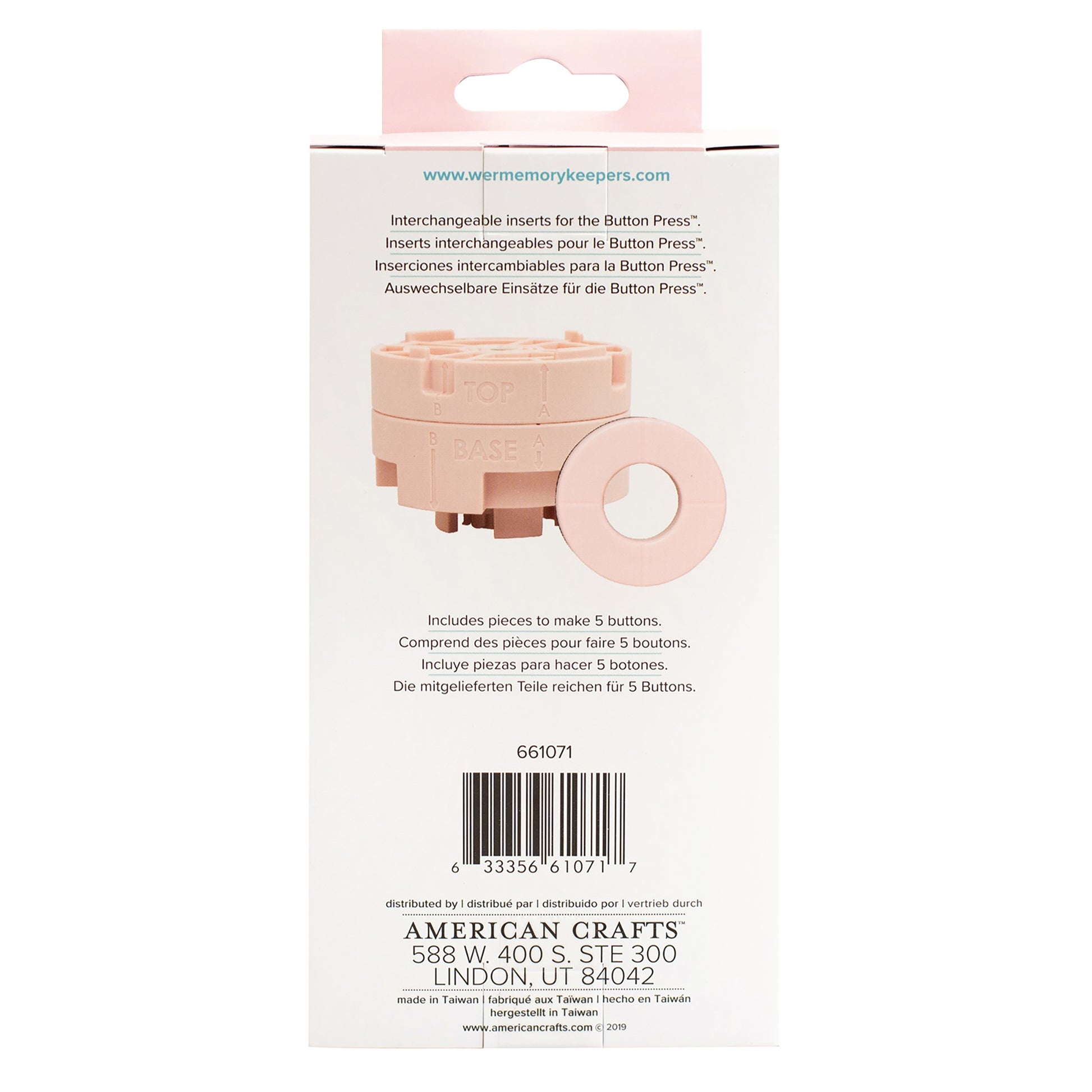 We R Makers Small Circle Button Press Insert