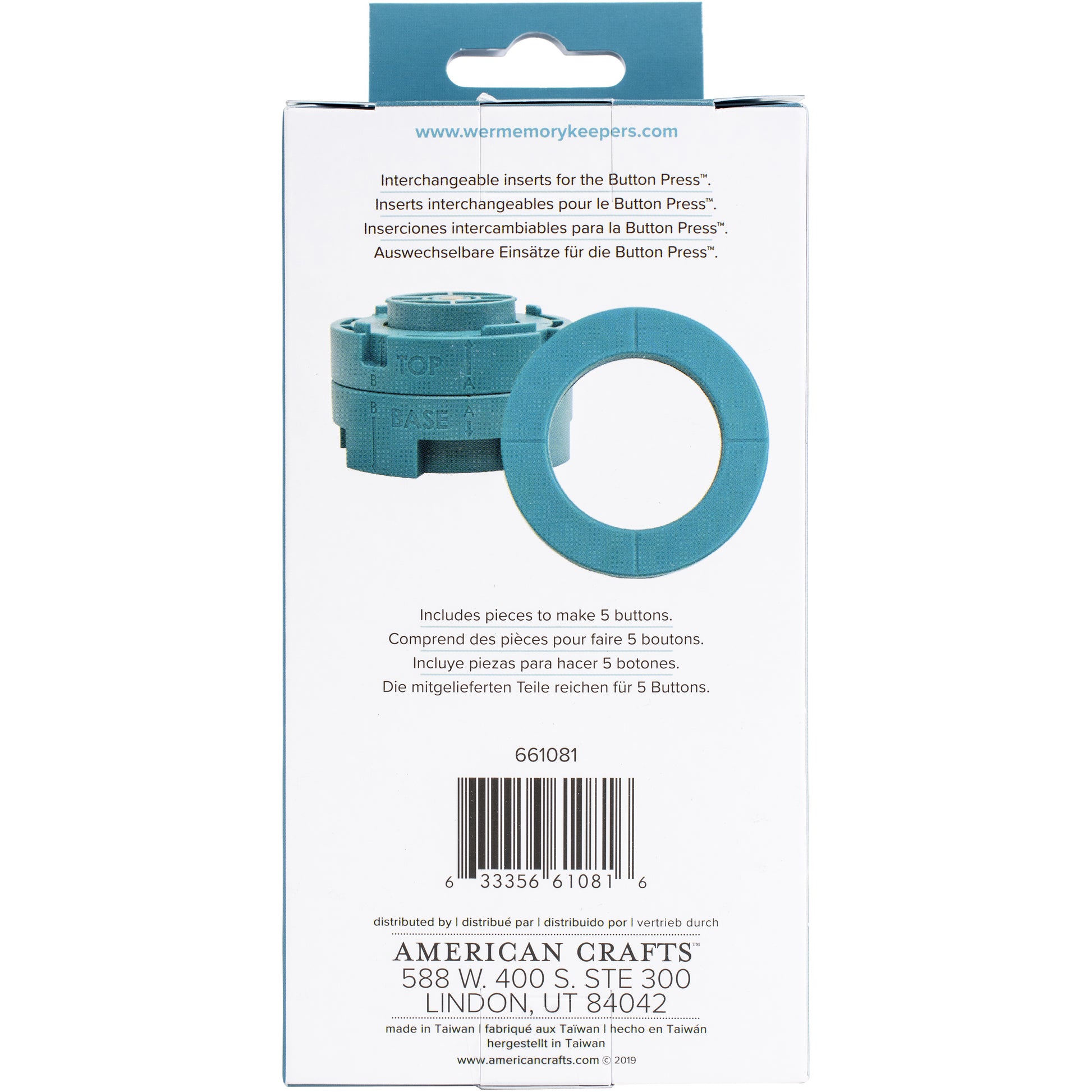 We R Makers Large Circle Button Press Insert