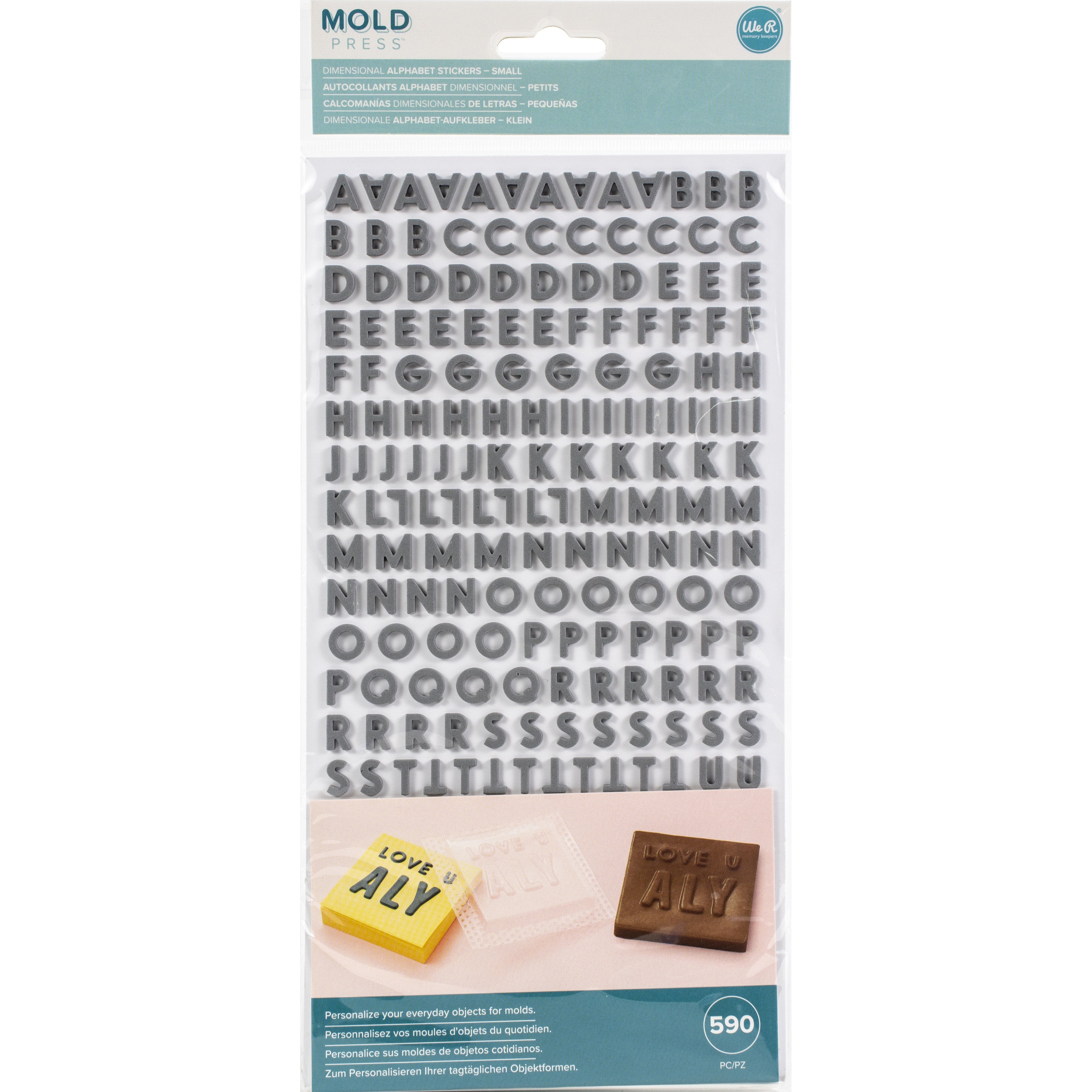 We R Makers Mold Press Alpha Thickers -Small