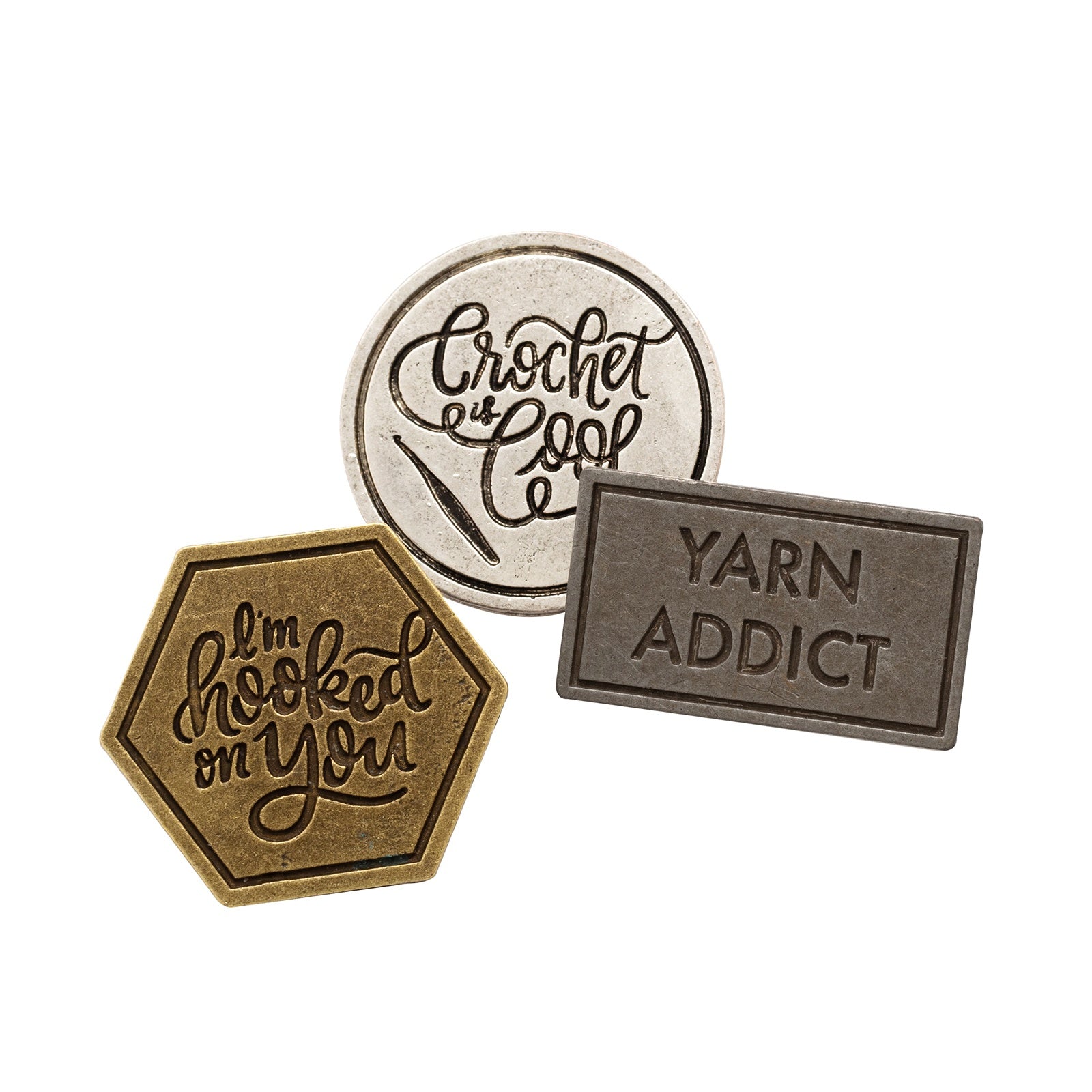 The Hook Nook Metal Pin Set - Silver, Black, And Gold